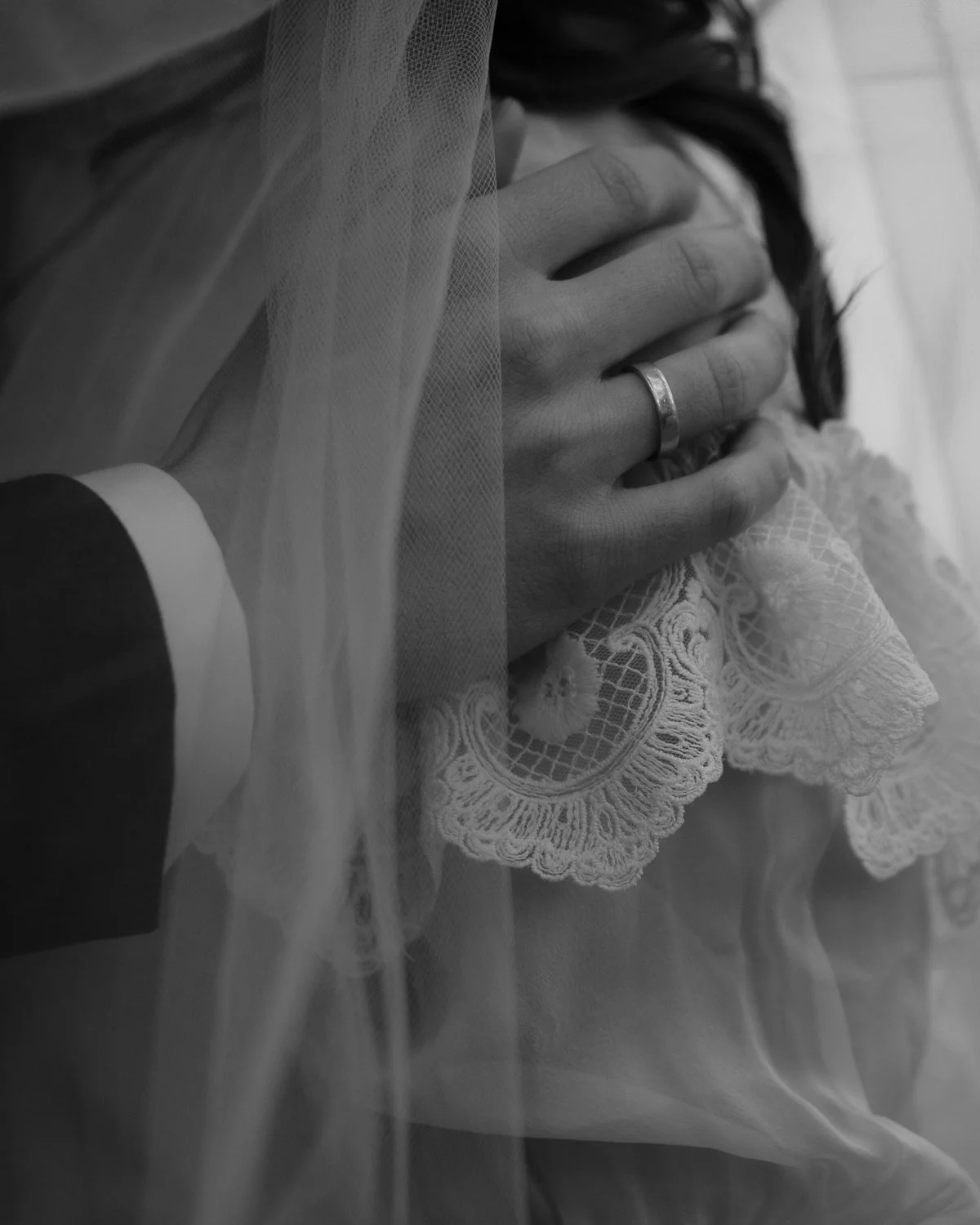 Bride wedding dress detail lace — fine art wedding photography