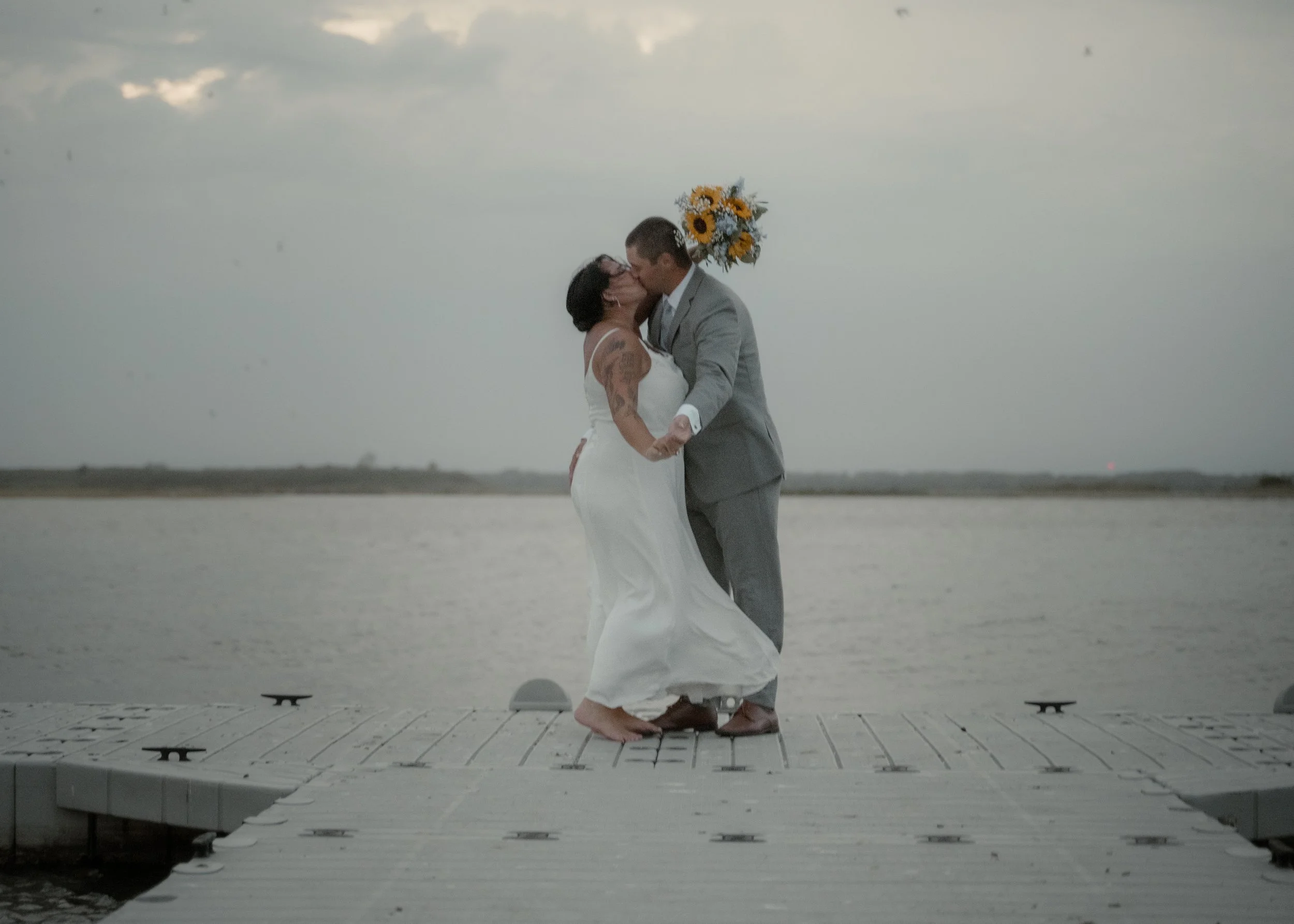 Warm film tones outdoor wedding ceremony — vintage inspired photographer Mid-Atlantic