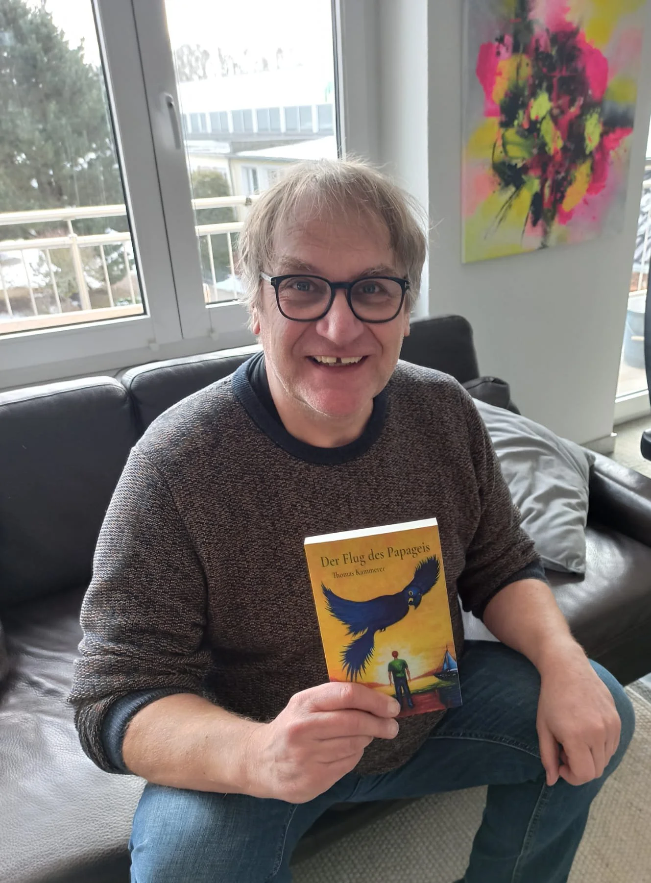 Thomas Kammerer mit seinem Roman Der Flug des Papageis