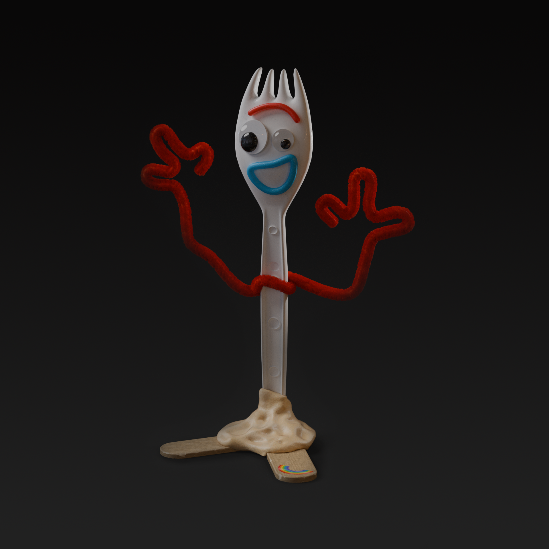 Forky created for Daily Render Challenge