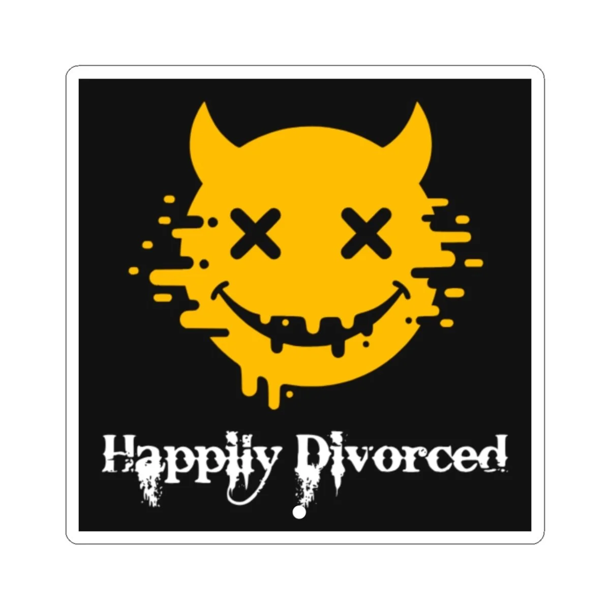 Happy Devil | Happily Divorced Sticker — Kiss-Cut Vinyl Decal