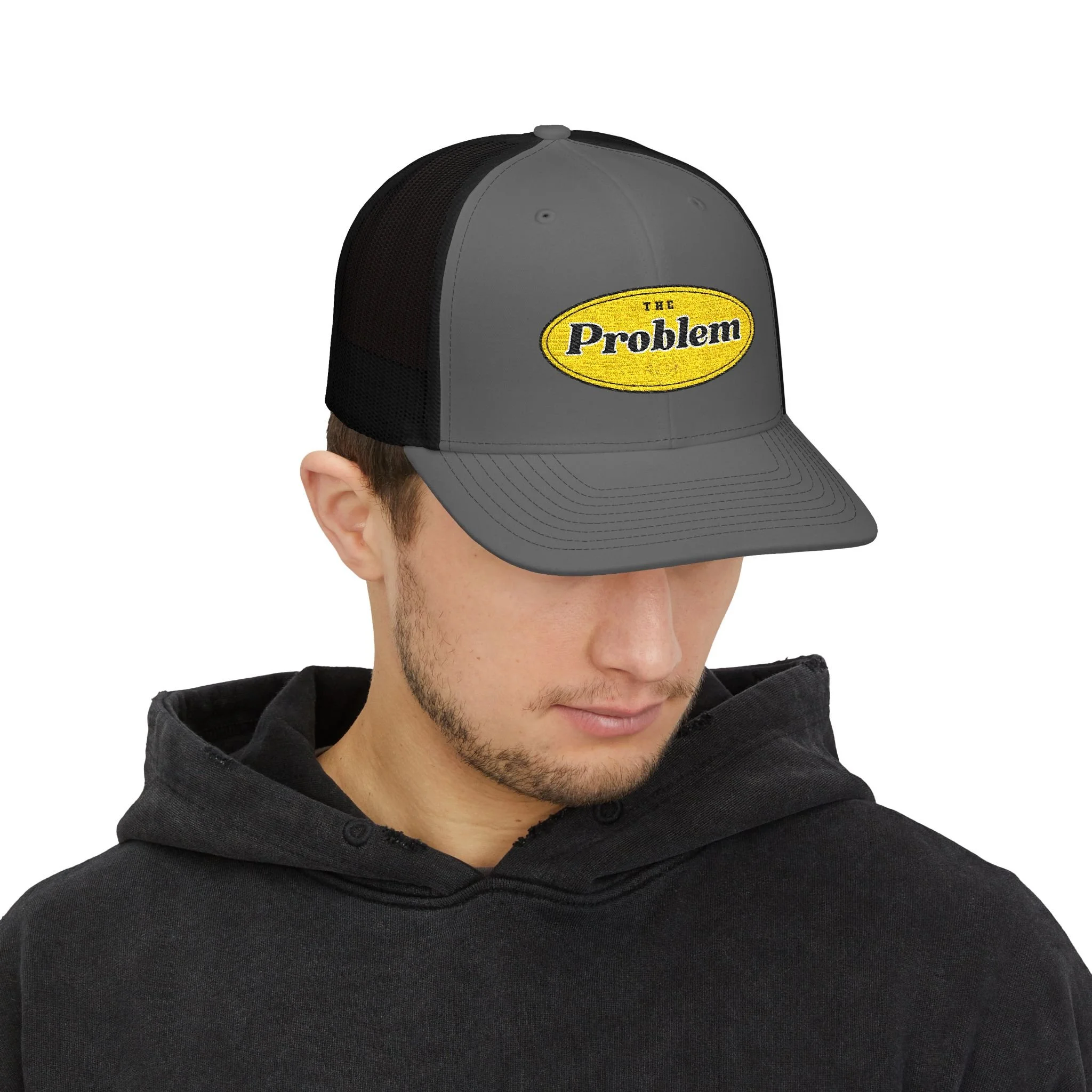 Problem Oval Snapback Trucker Cap