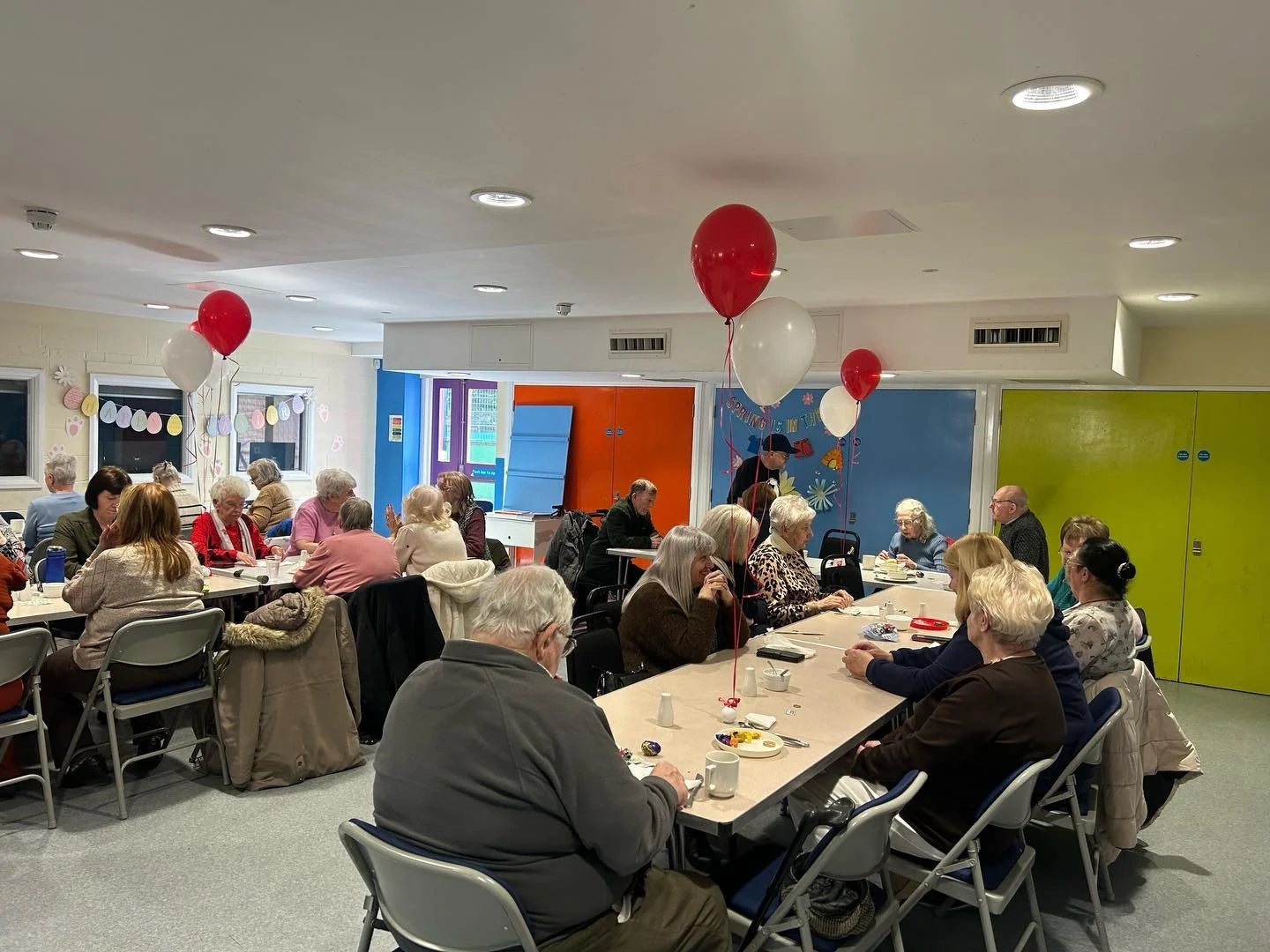 Fantastic full house today for our Senior Luncheon Club ☕️🫖 
Thirty one members from our community enjoying Easter Raffles &amp; Play your cards right 😊
 #community #connection #winners