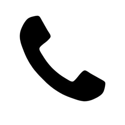 Outline of a classic telephone receiver with a coiled cord.