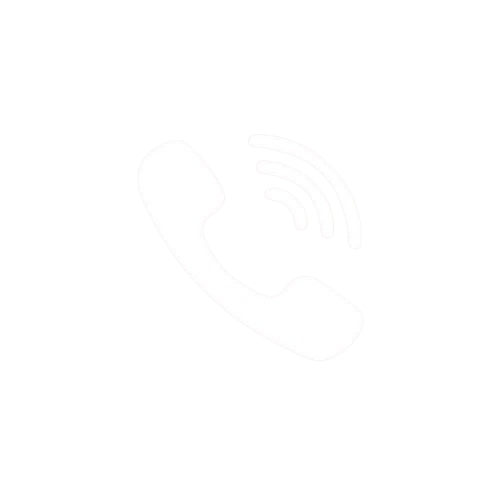 Icon of a telephone receiver with sound waves indicating a call or communication.