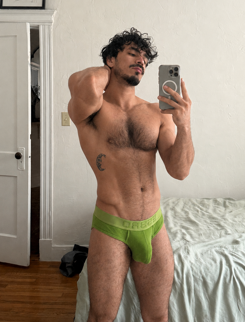 Sohil poses in his underwear