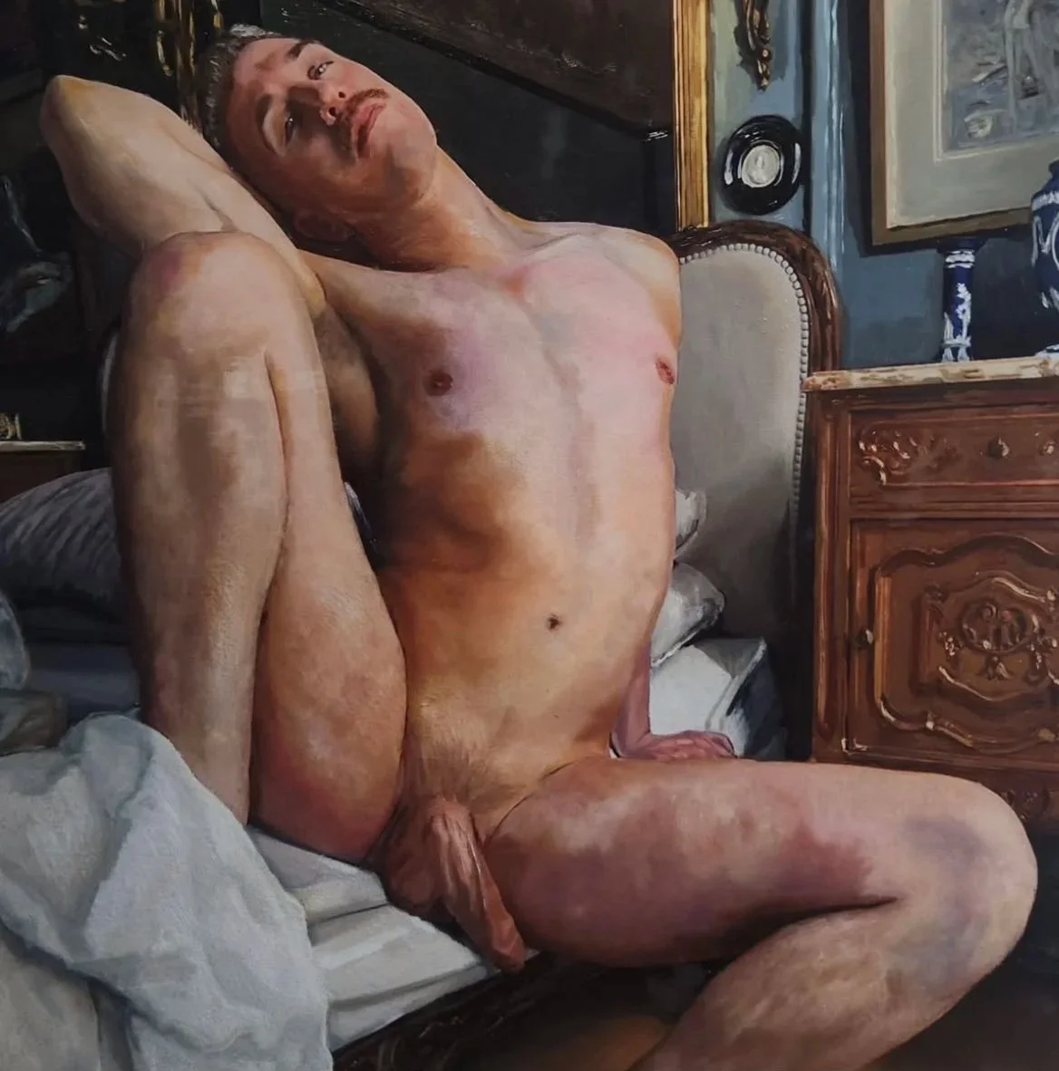 "David" Oil on paper