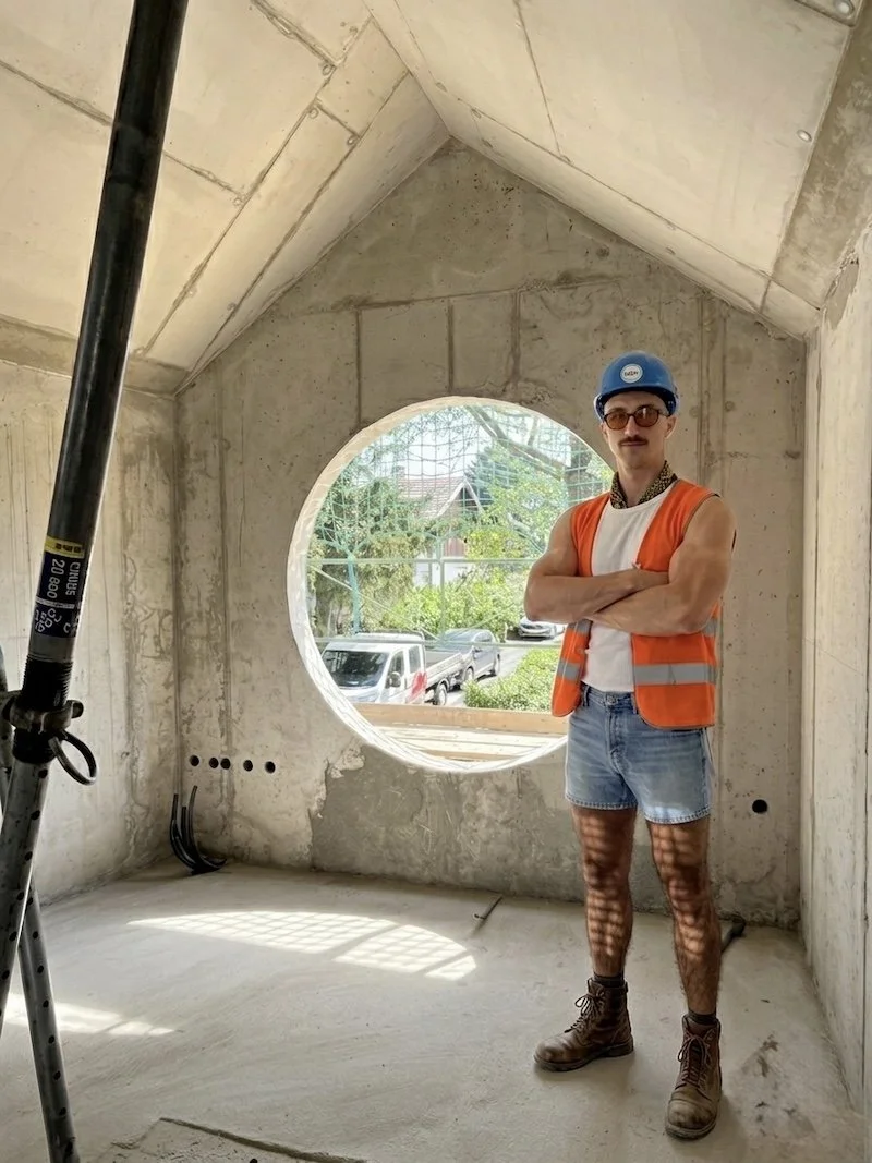 Ajdin Vuković at a building site