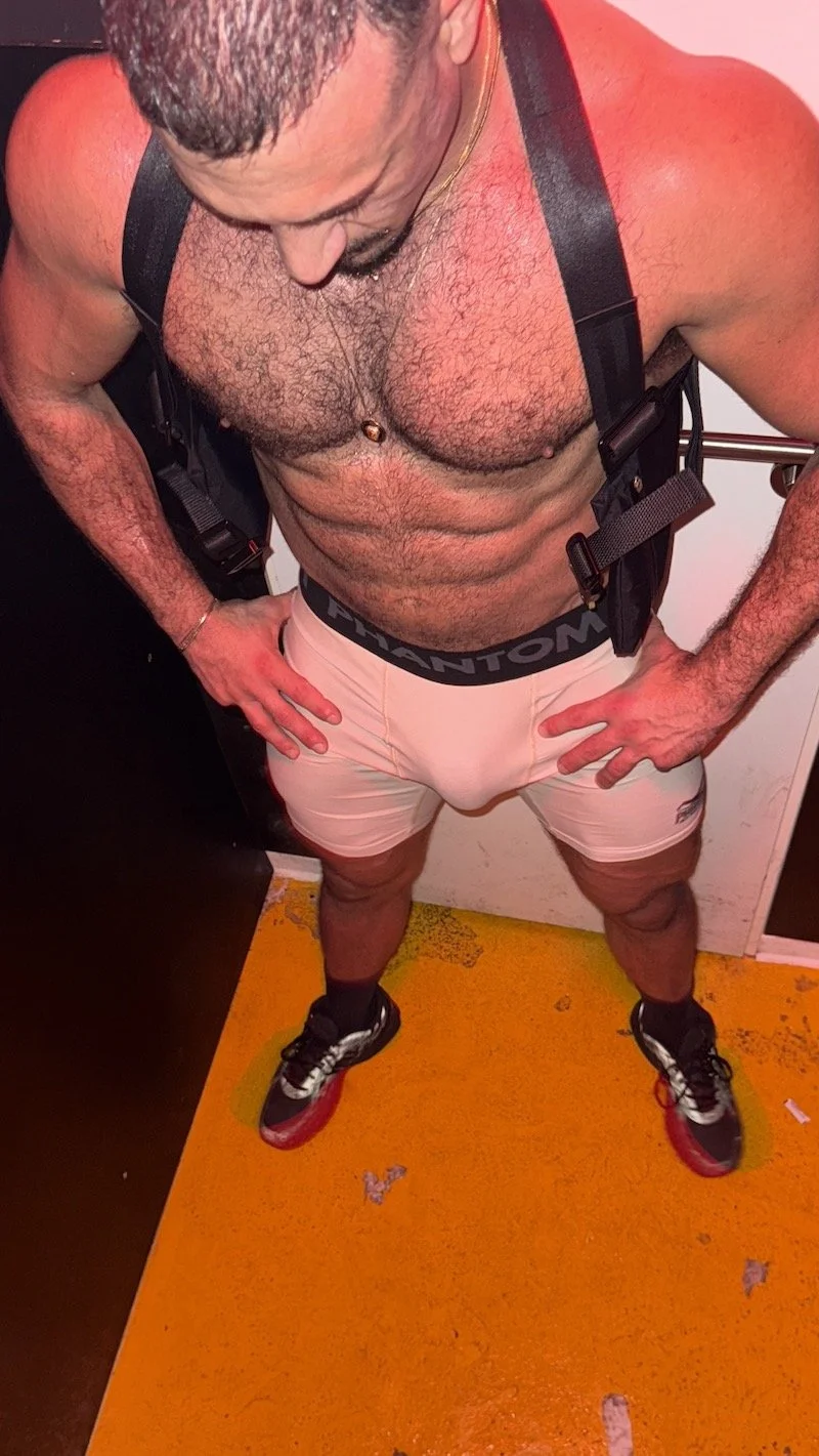 Boyca posing in his underwear