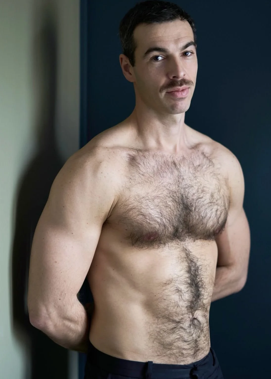 MAxime Andolini posing shirtless