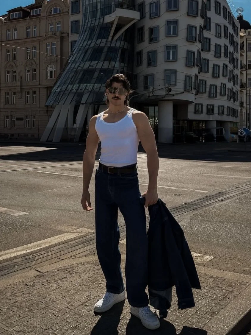 Salvatore Martorana posing in the street