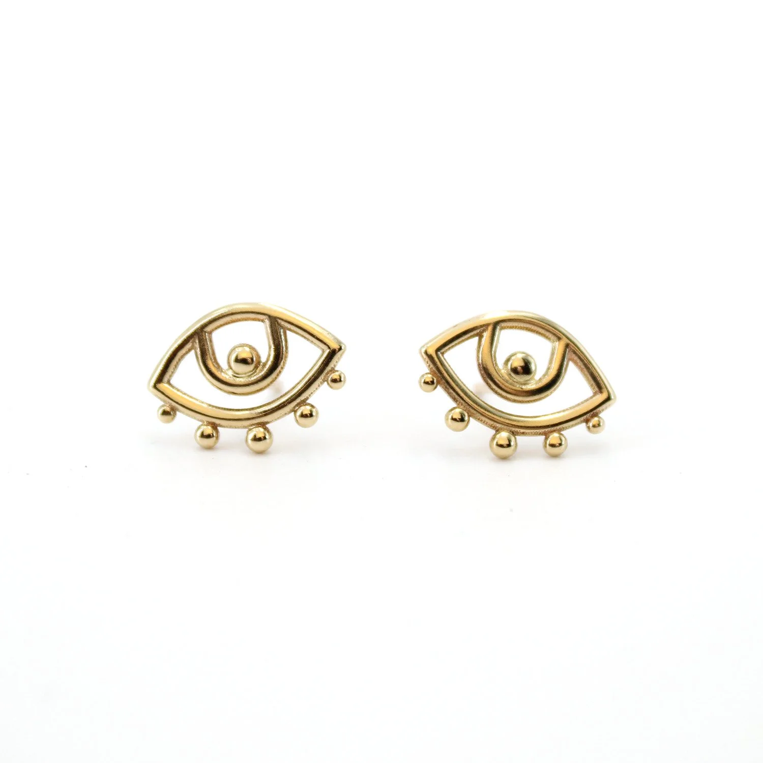 14k gold ecce stud earrings