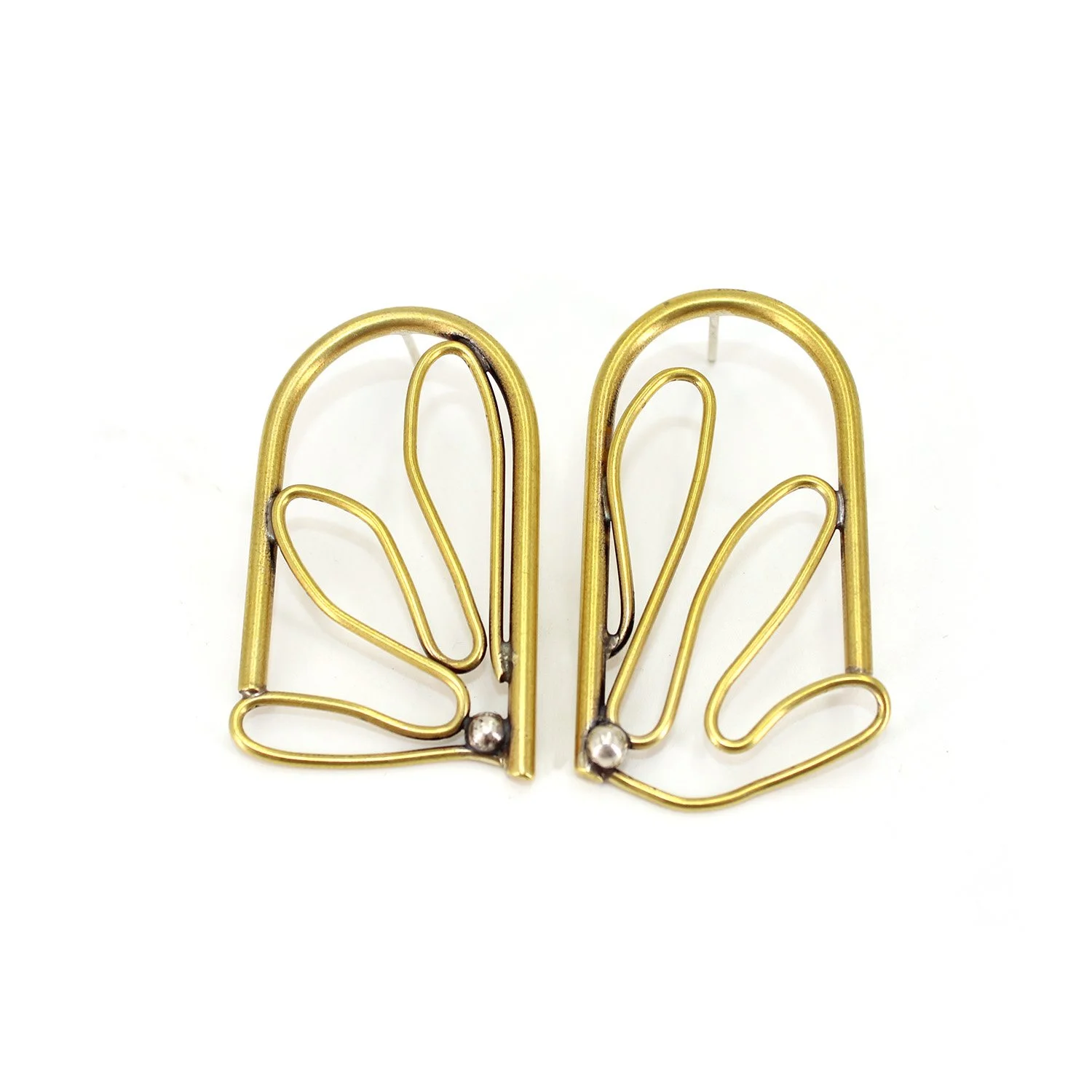abstract leaf earrings