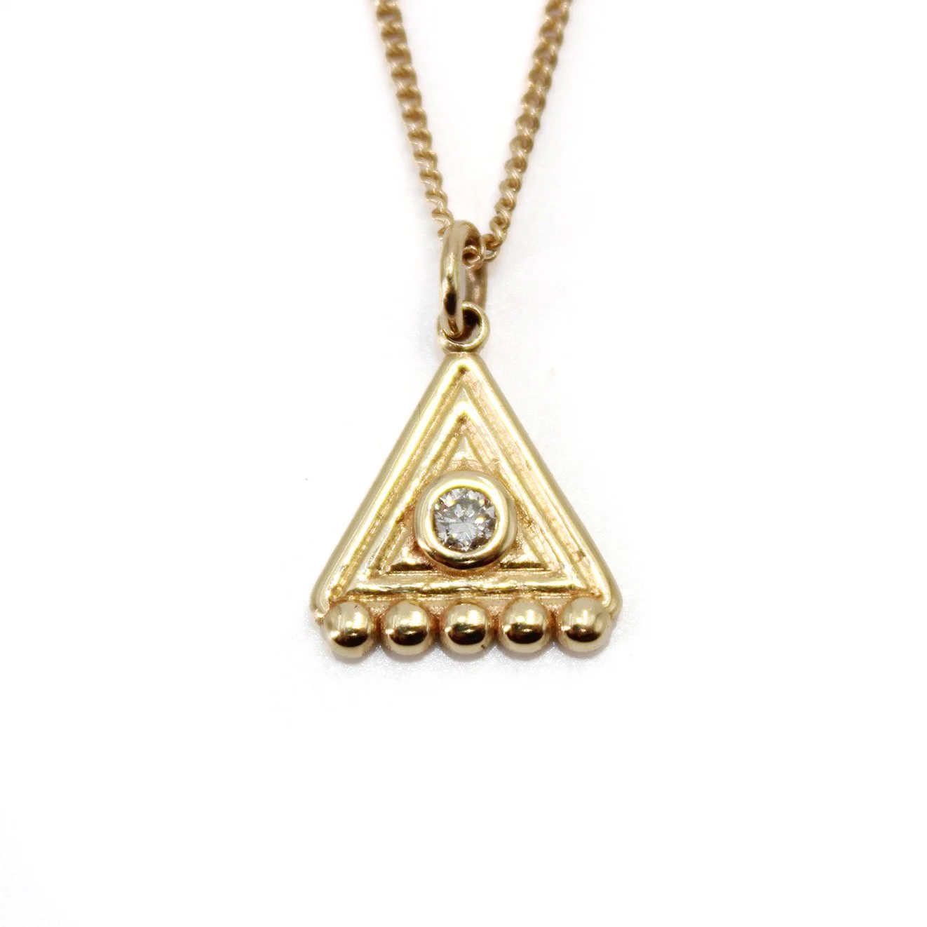 14k gold and diamond amata charm