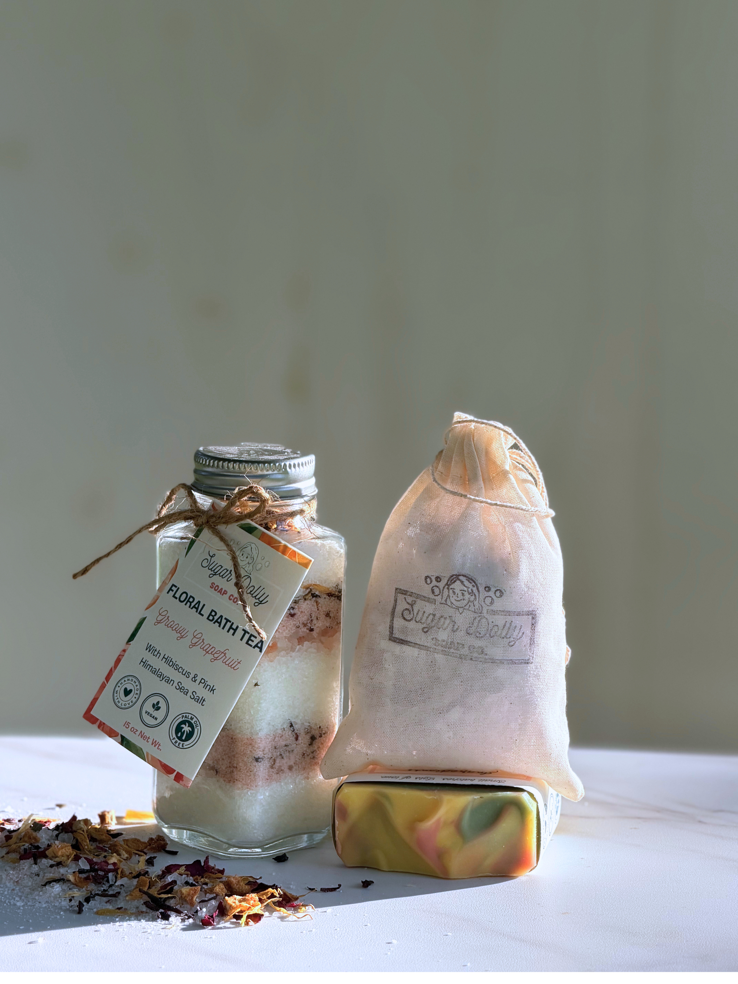 Groovy Grapefruit Floral Bath Tea