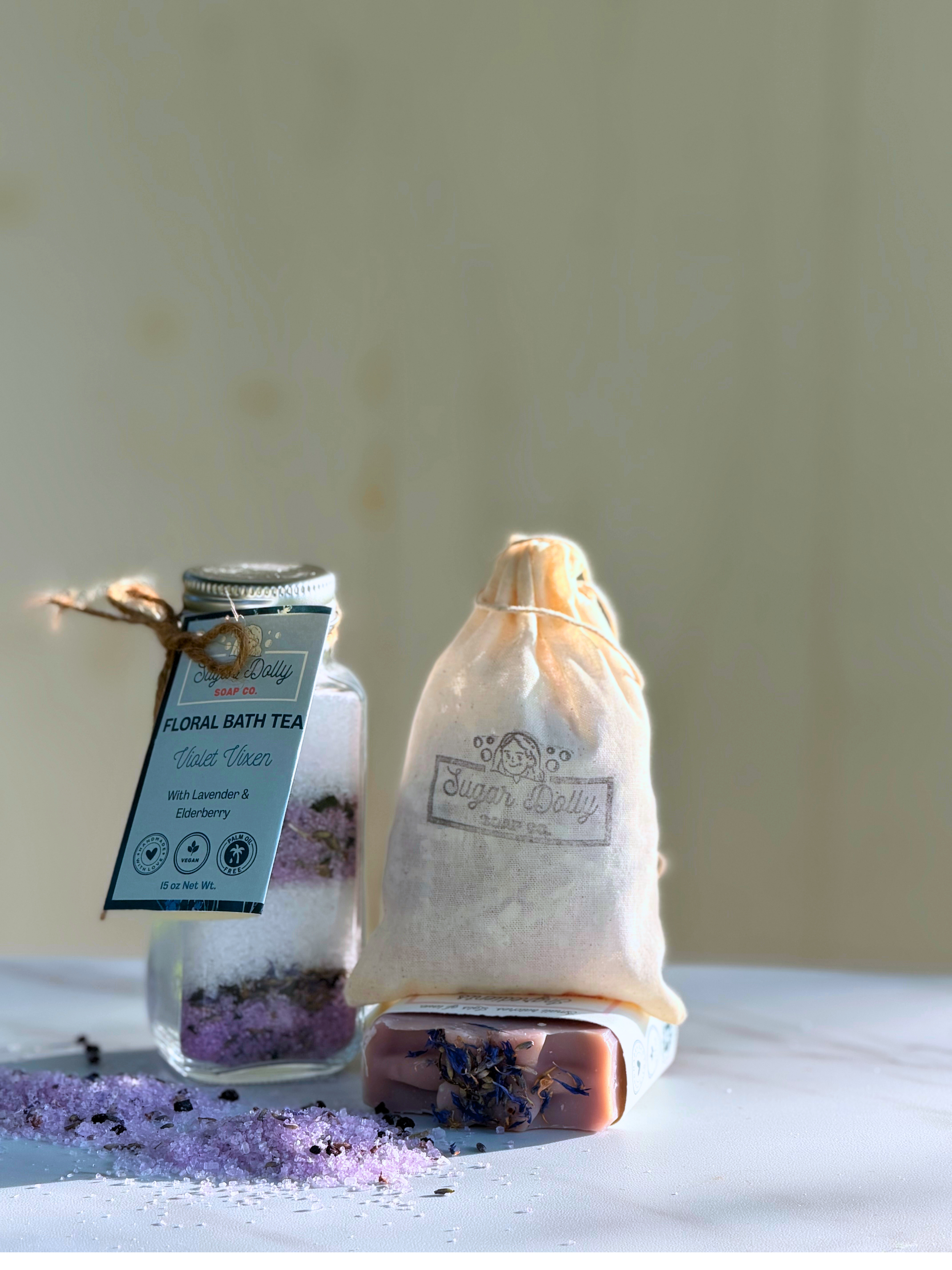 Violet Vixen Floral Bath Tea