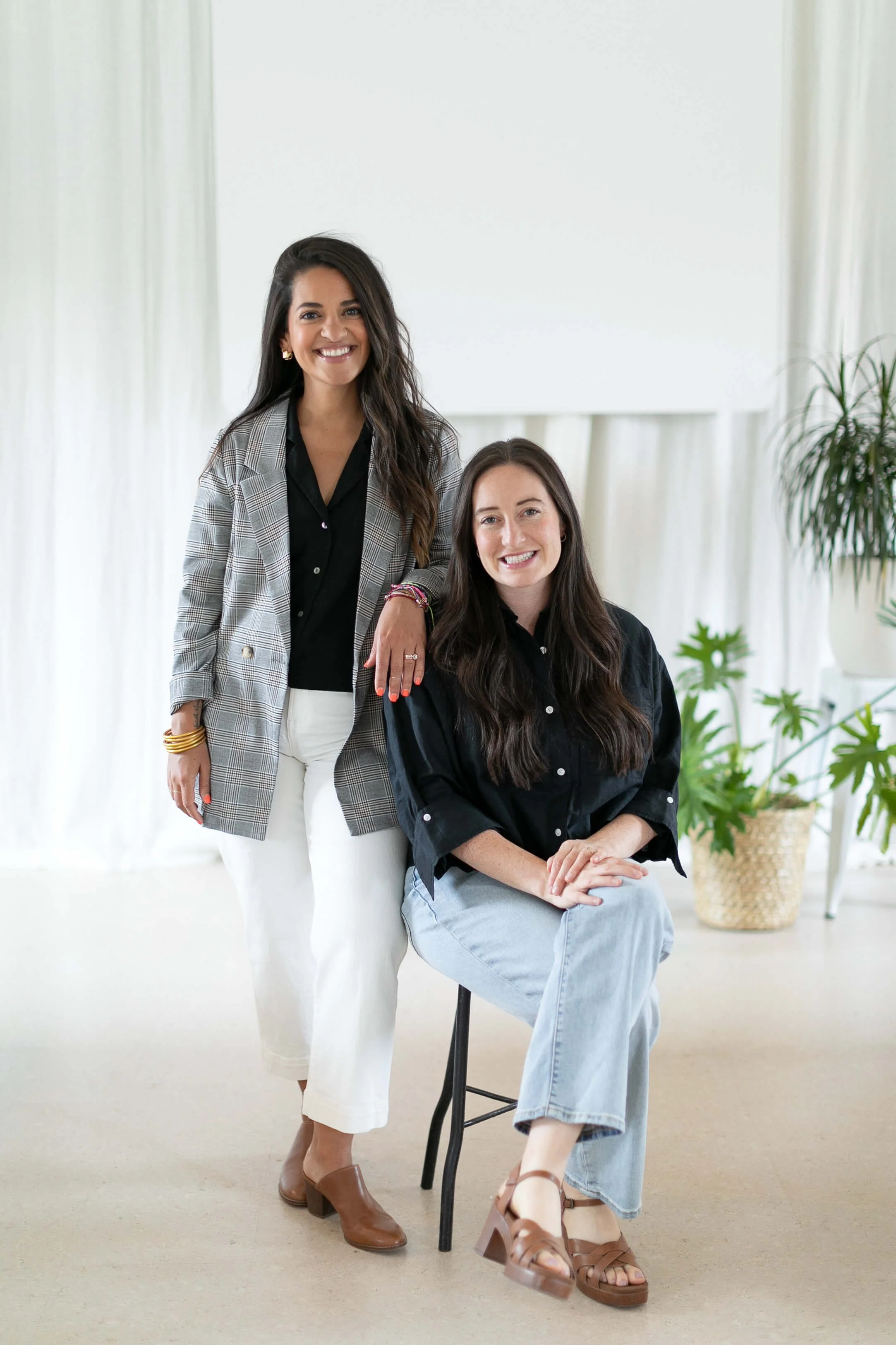 Allie Parsons and Carla Grice with Off Beet Holistic FDN offering holistic nutrition services sitting and smiling at camera.