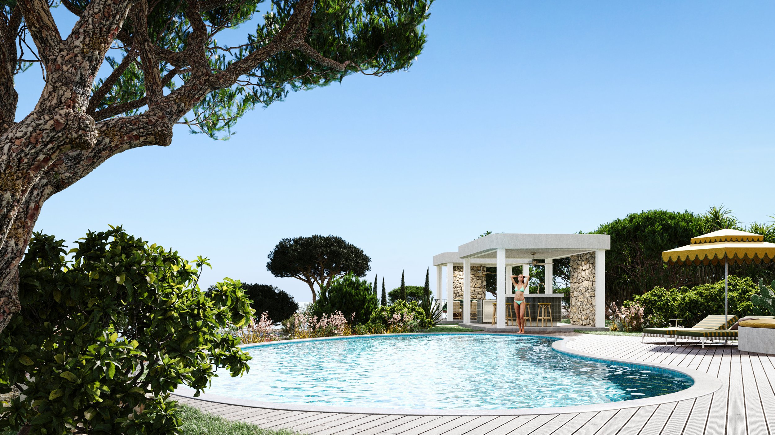 The pool at Villa Balotte
