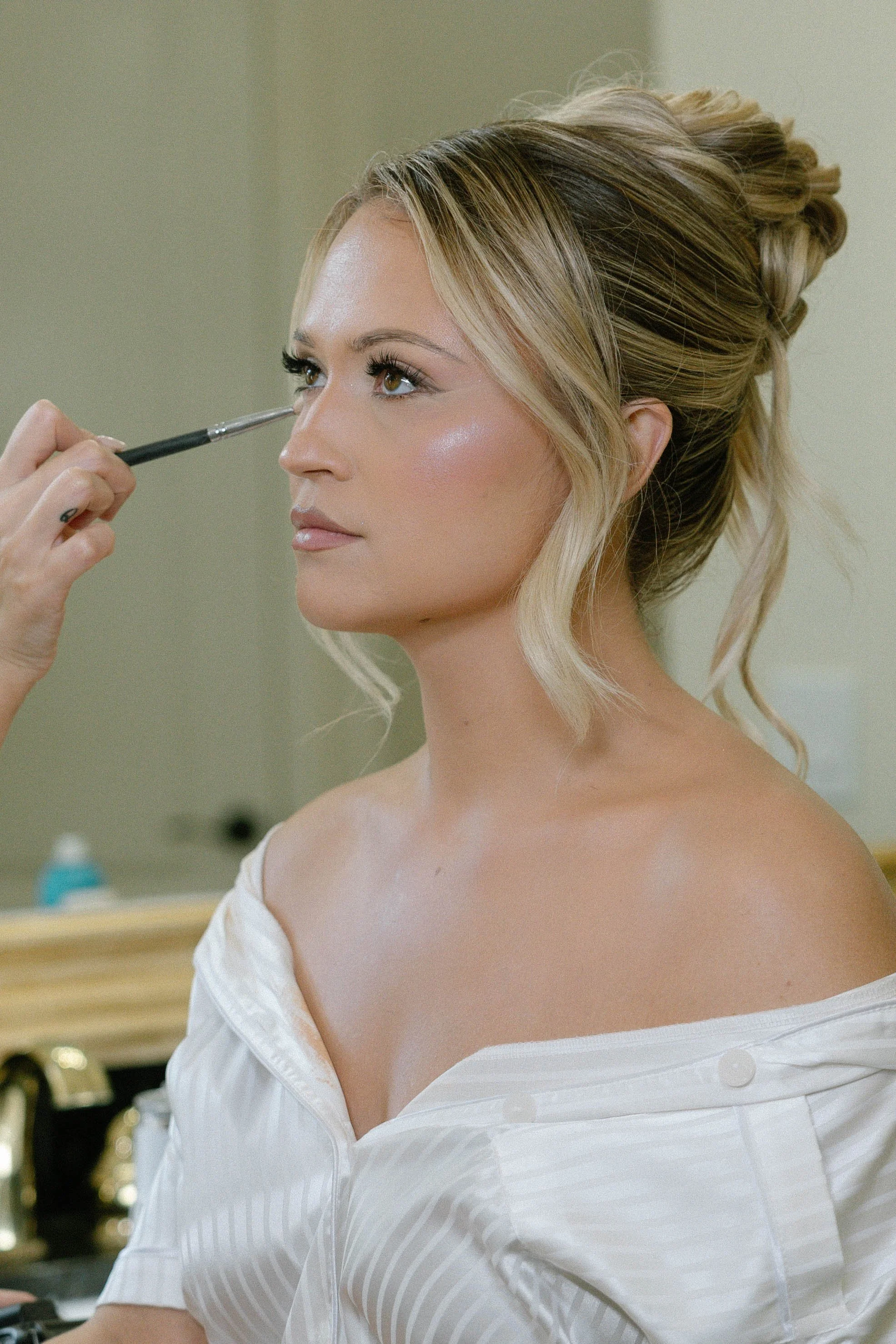 bridal hair and makeup done by May Paulina, a bridal hair and makeup artist from southern florida