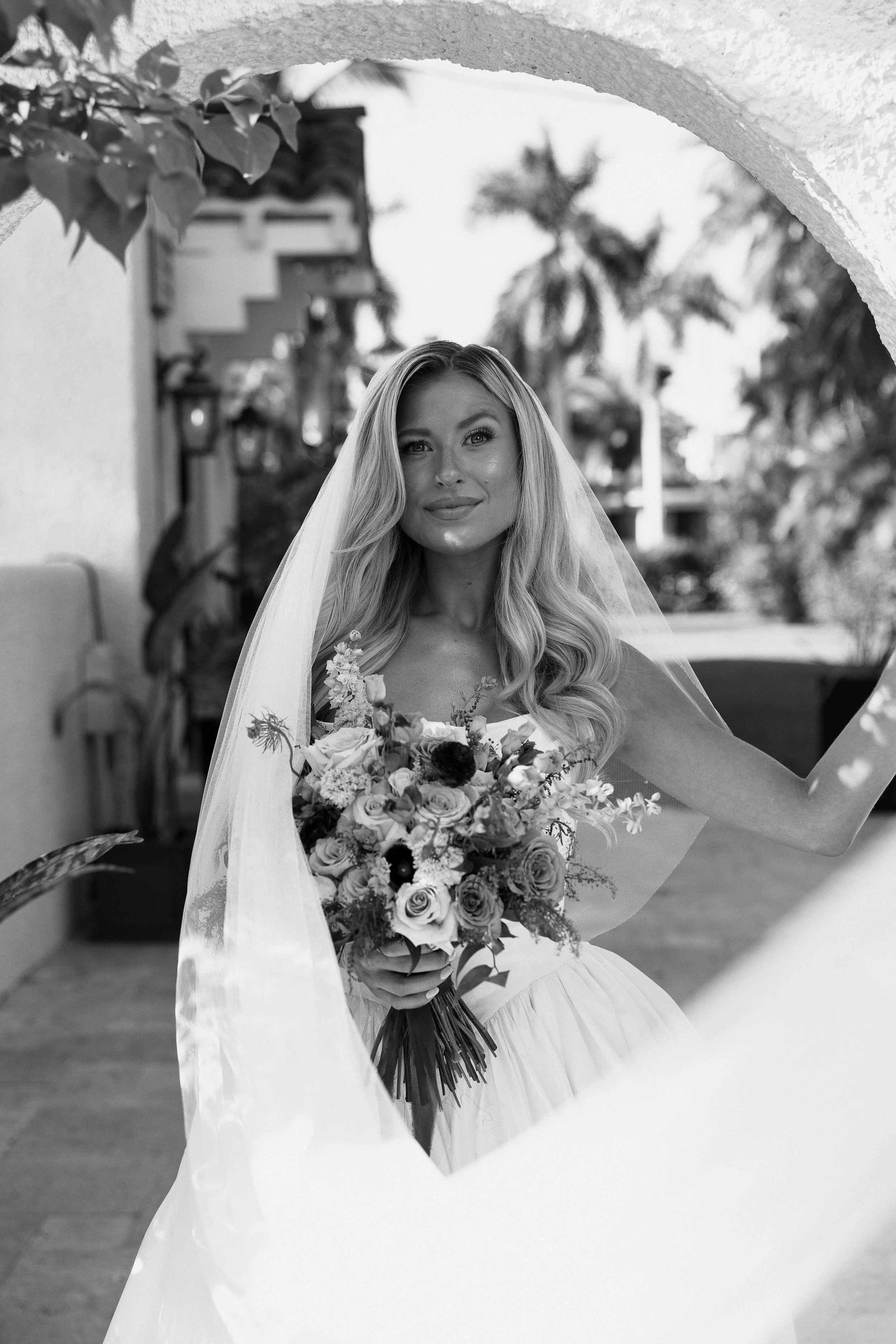 Bridal hair and makeup done by May Paulina, southern florida hair and makeup artist