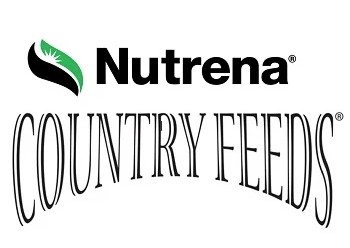 Nutrend and Country Feeds logos on a white background