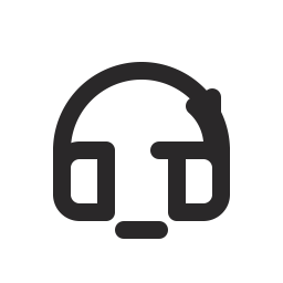 Headset with microphone icon