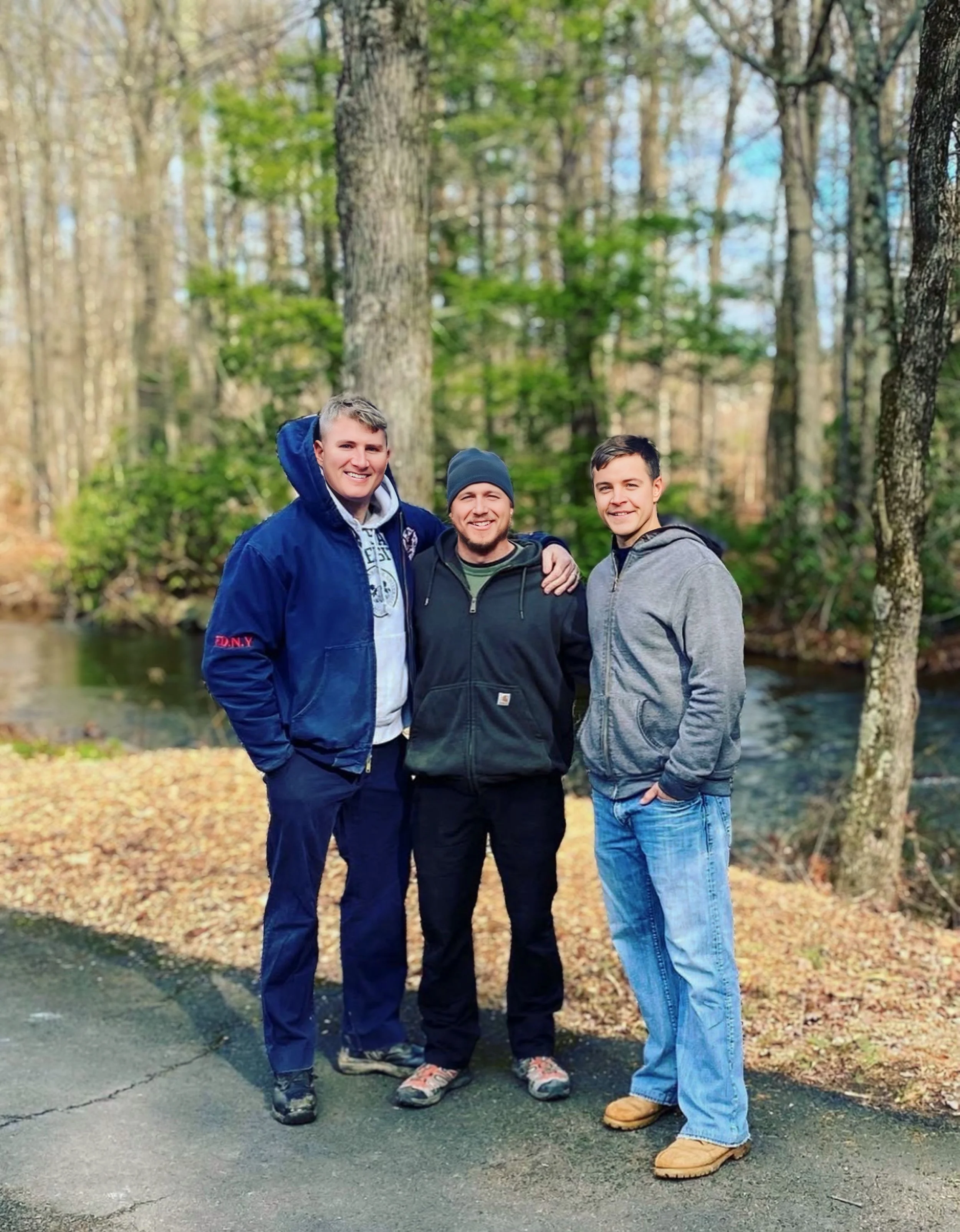 The early team: Richie, Will, and Tommy building Pocono Pads from the ground up.