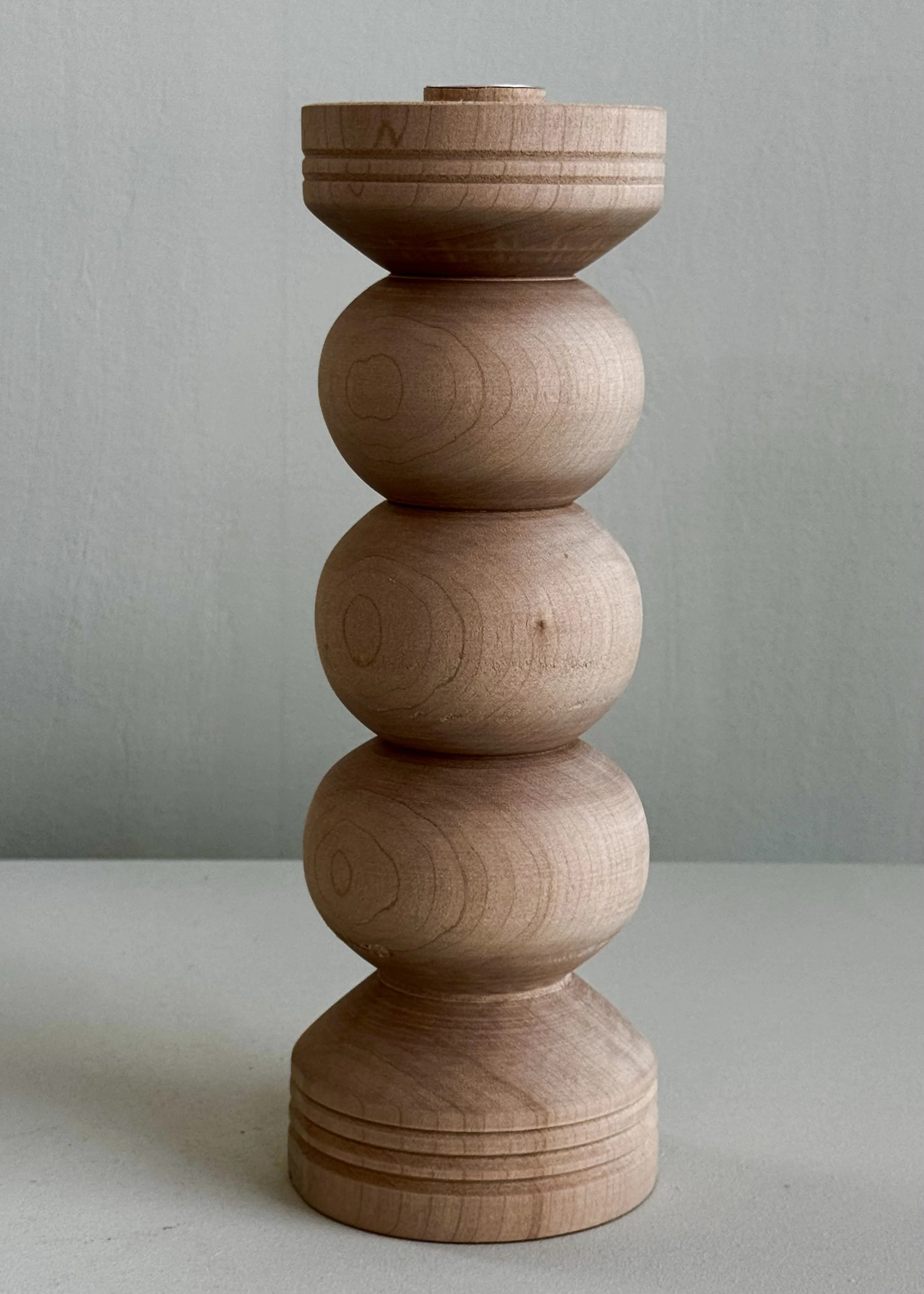 Candelabro Artesanal de Madera de Arce