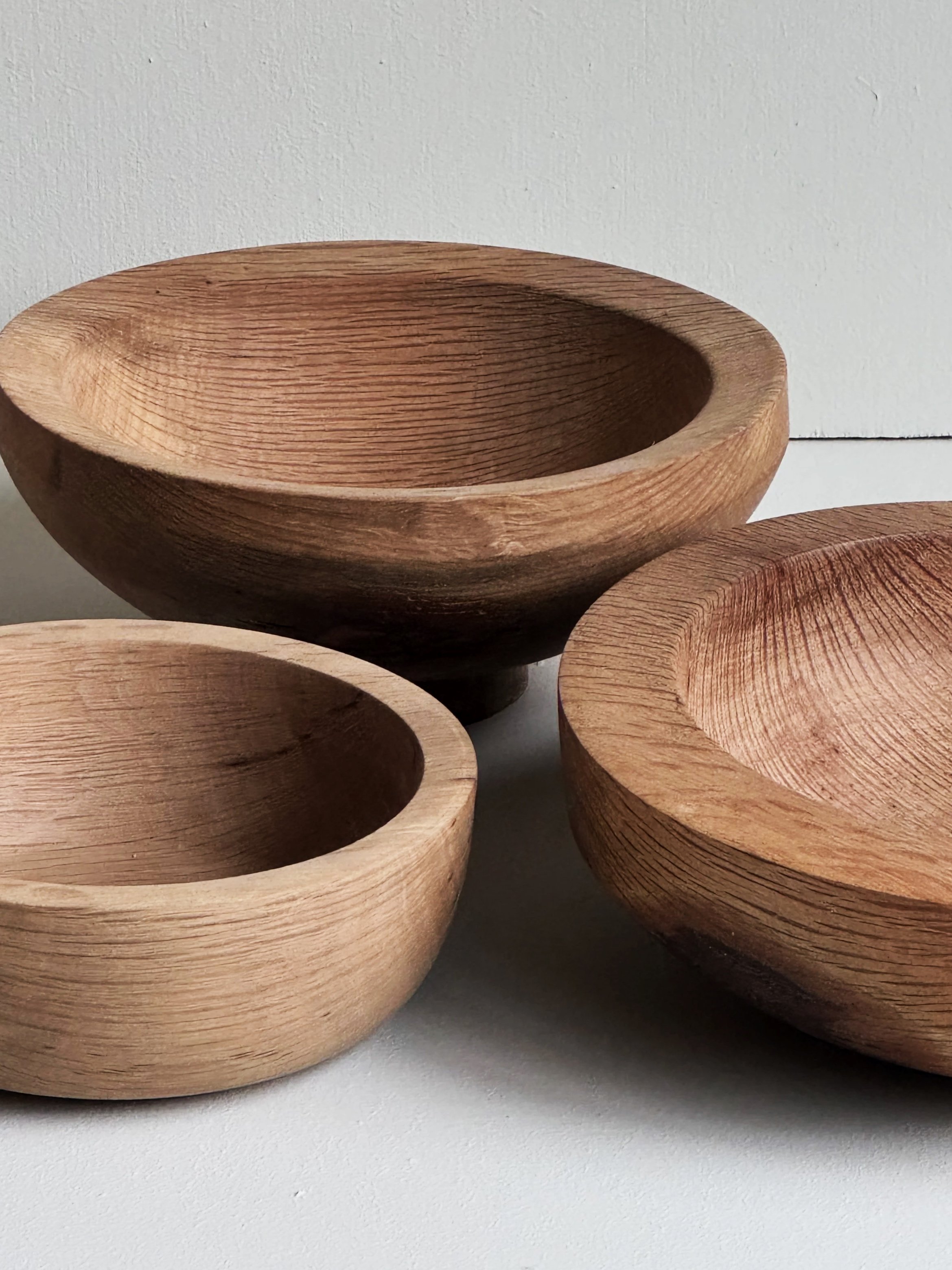 Bols de Madera de Roble Hechos a Mano