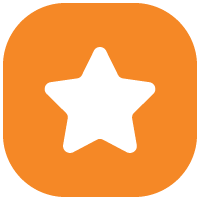 App icon with an orange background and a white star in the center.
