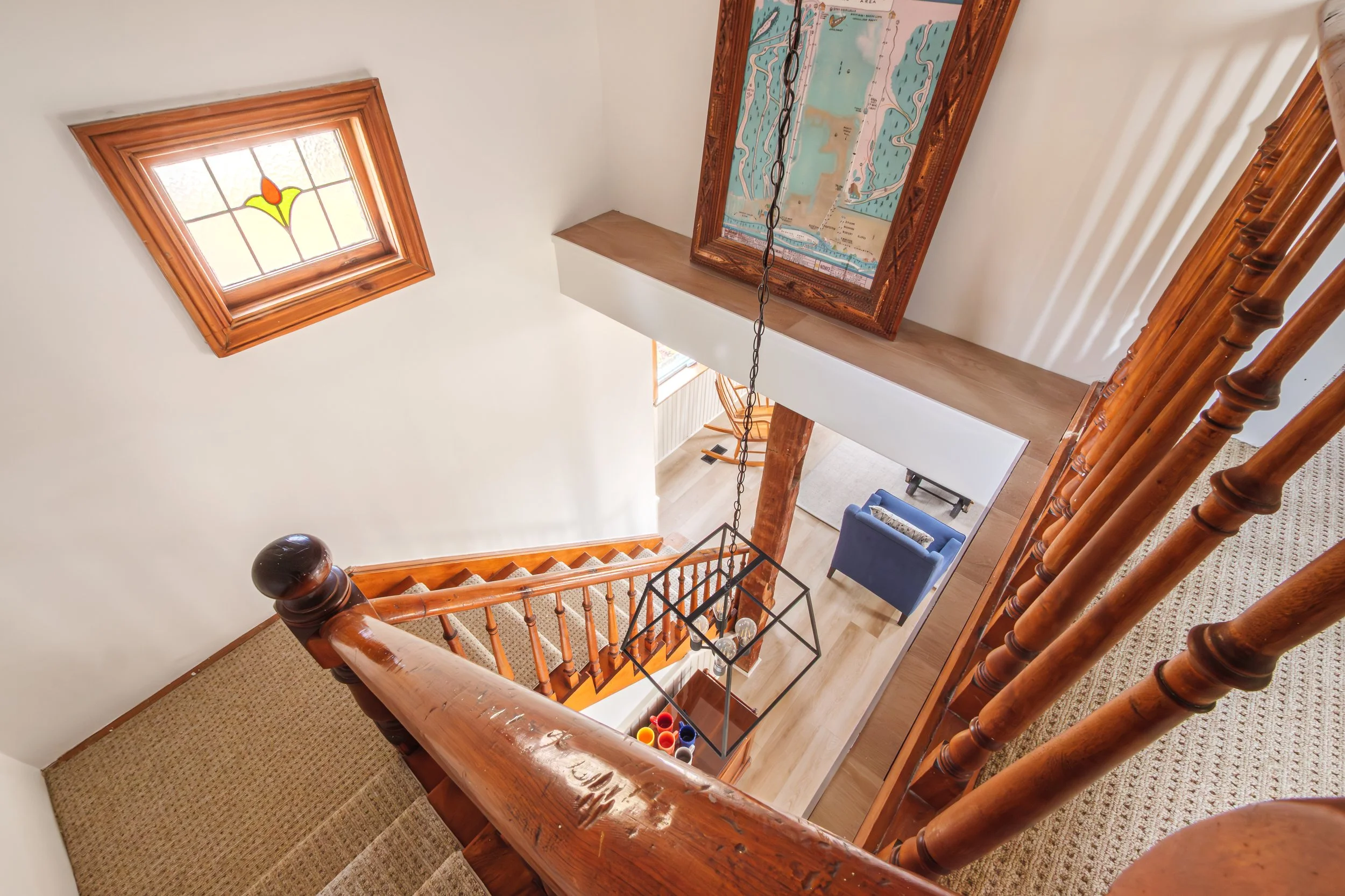Open stairwell with preserved heritage character