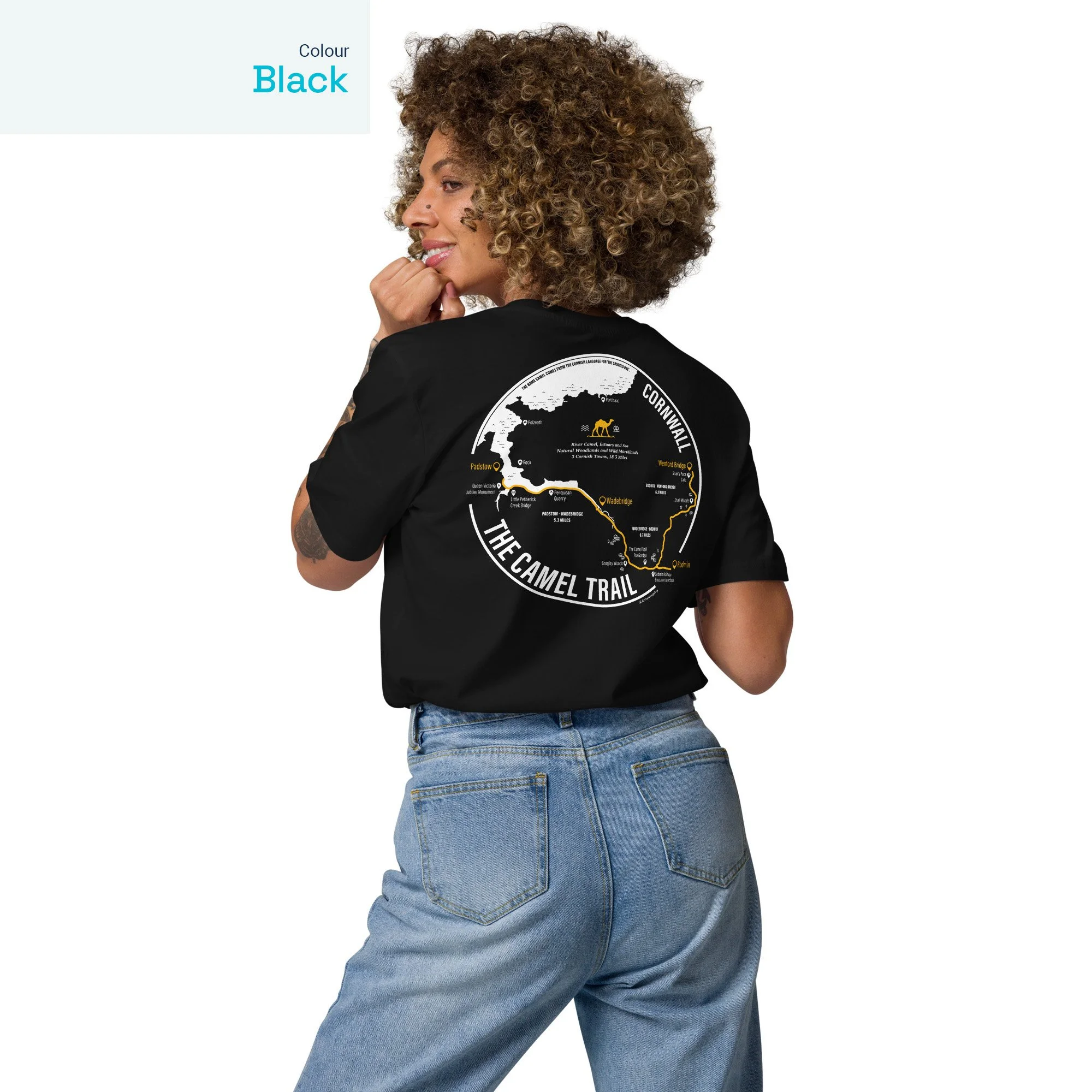Unisex T-shirt – The Camel Trail Map