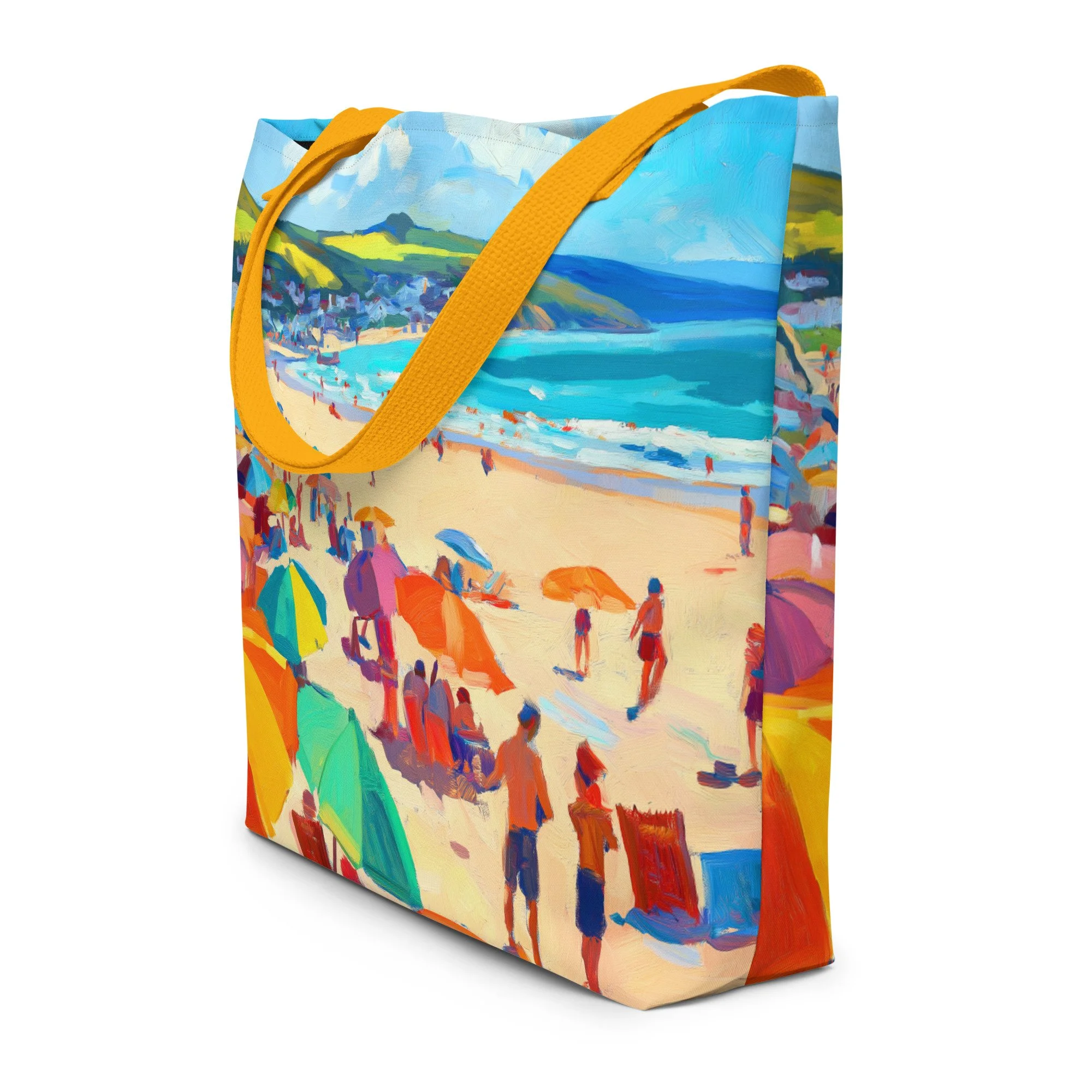 All-Over Print Large Tote Bag – Summer on the Beach