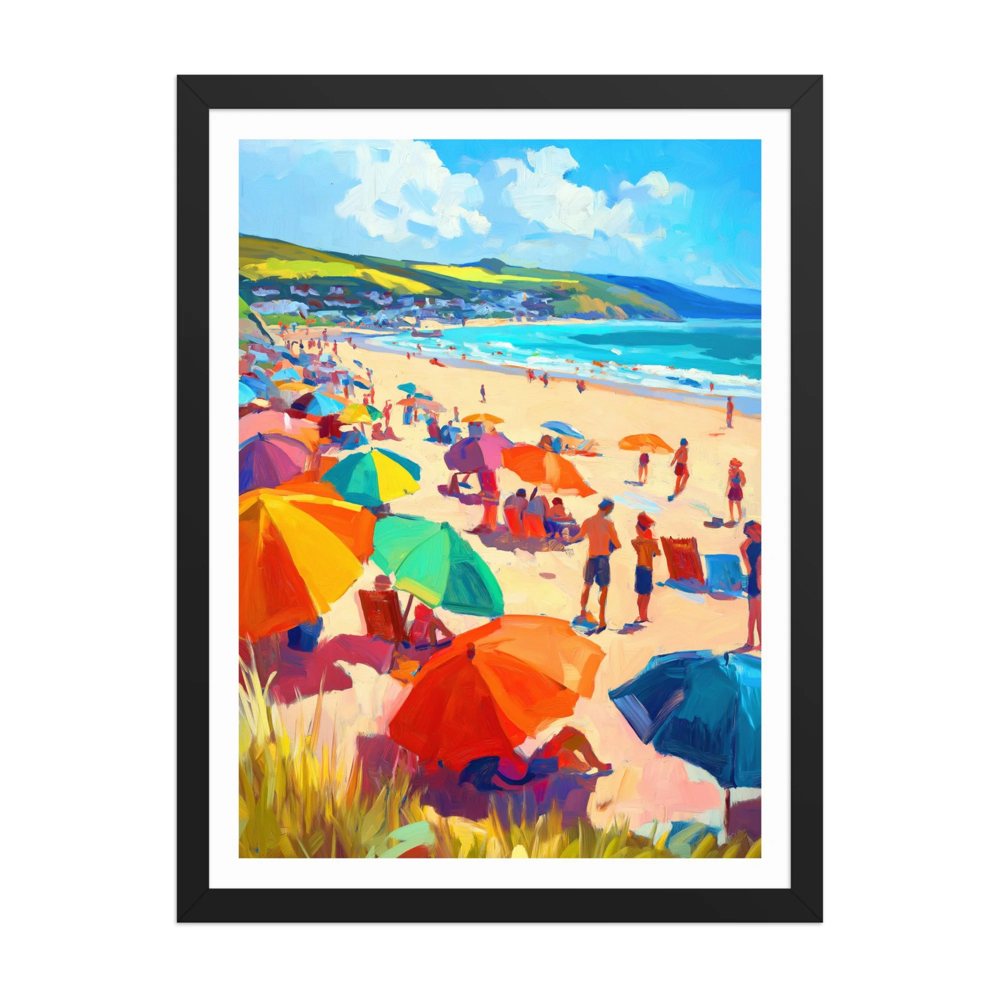 Framed poster 18″×24″– Summer on the Beach