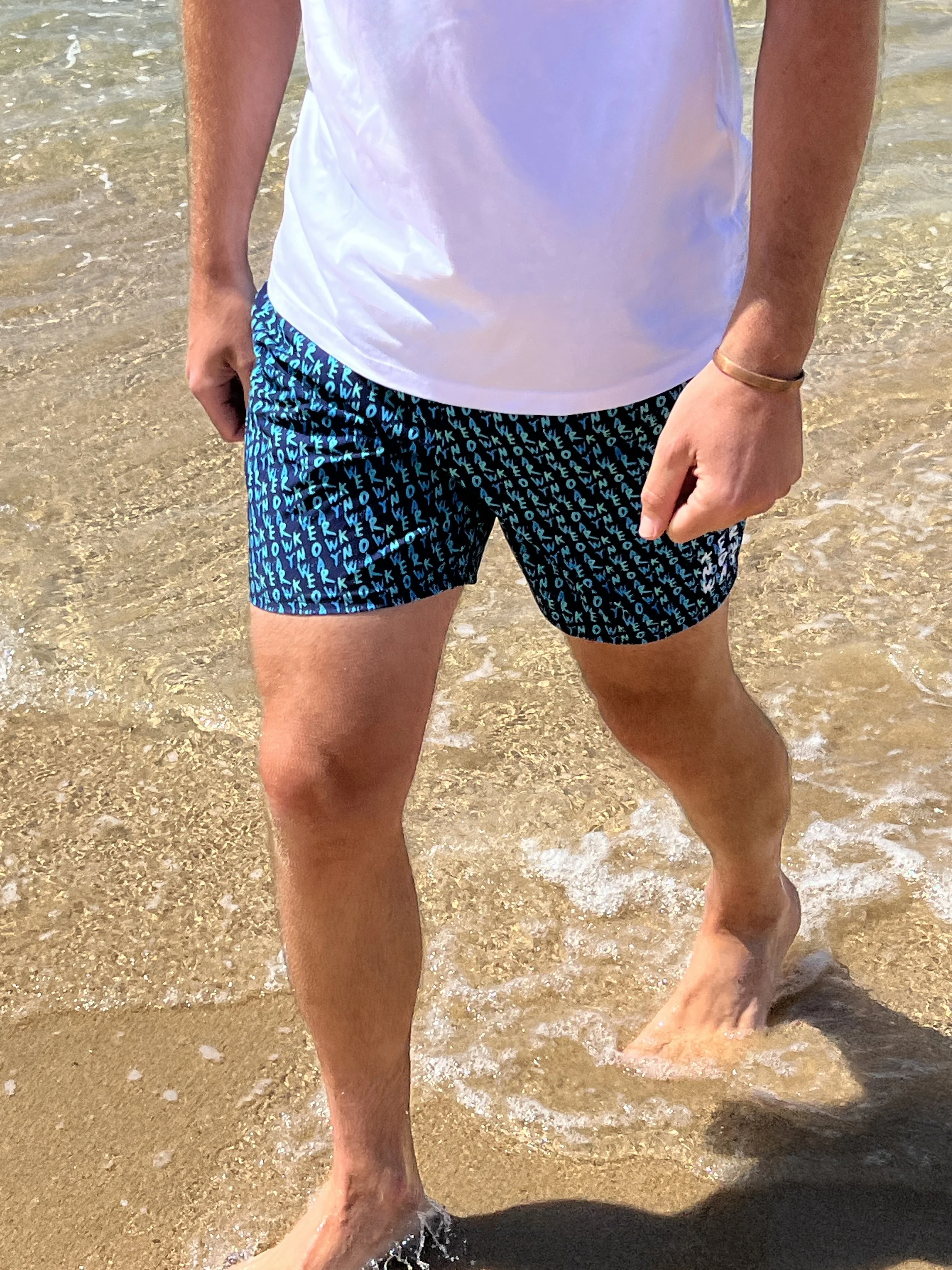 Recycled Swim Trunks – Kernow Way Logo Print