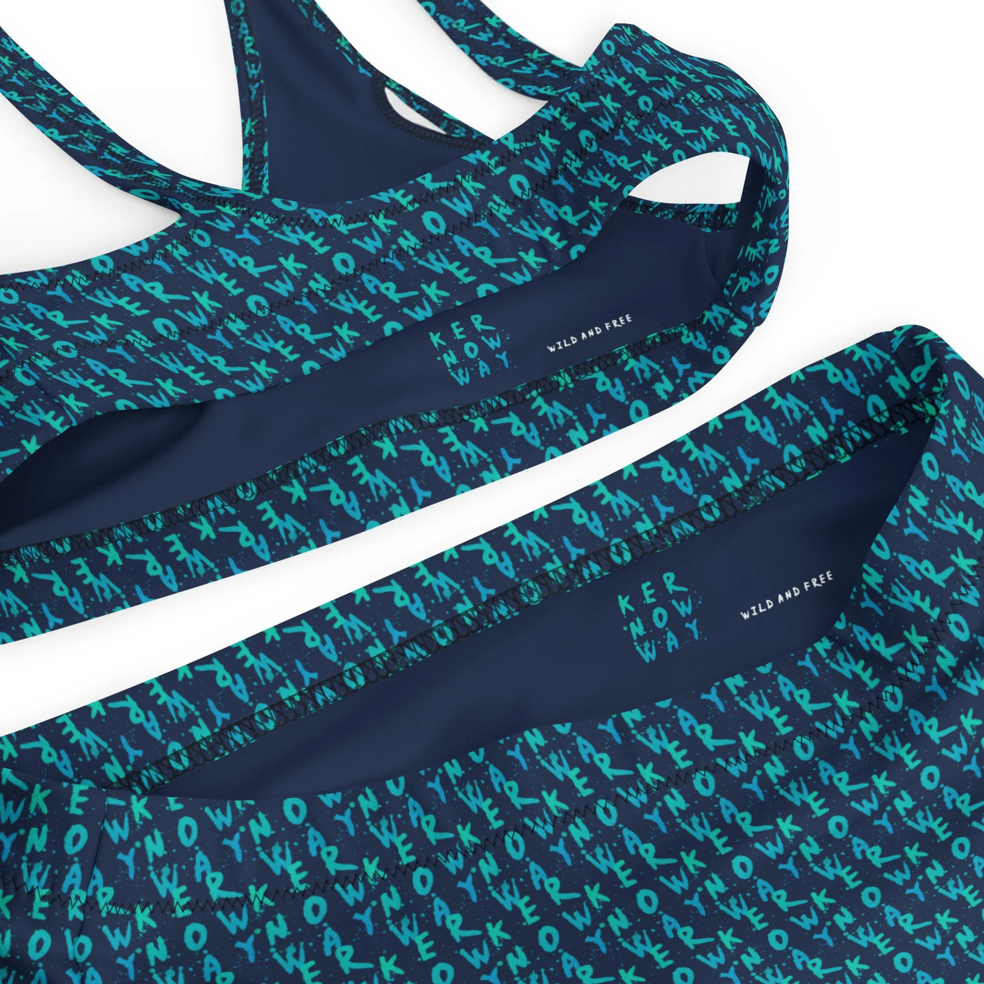 High-Waisted Bikini Cornwall — Coastal Surf Swimwear — Kernow Way  Detail