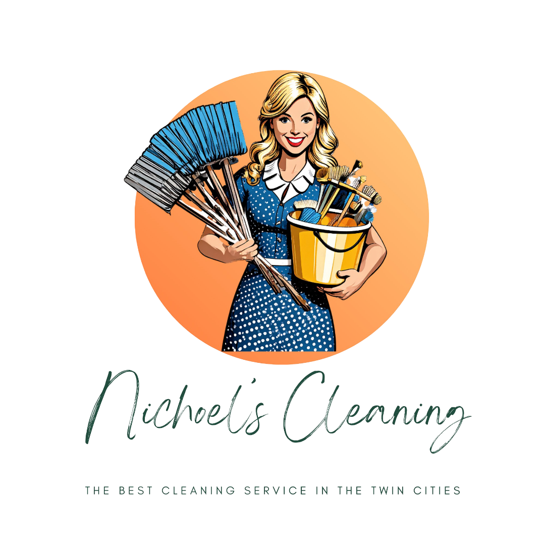 Logo for Nicole's Cleaning  'The Best Cleaning Service in the Twin Cities'.