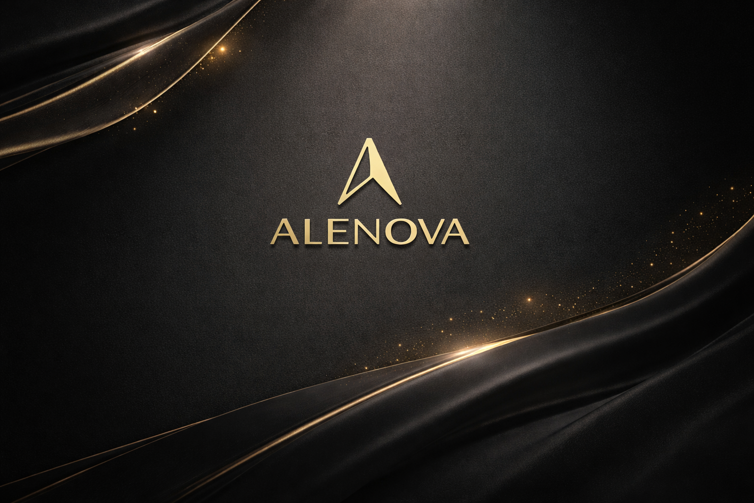 Black background with gold accents and the ALENOVA logo and text in gold.