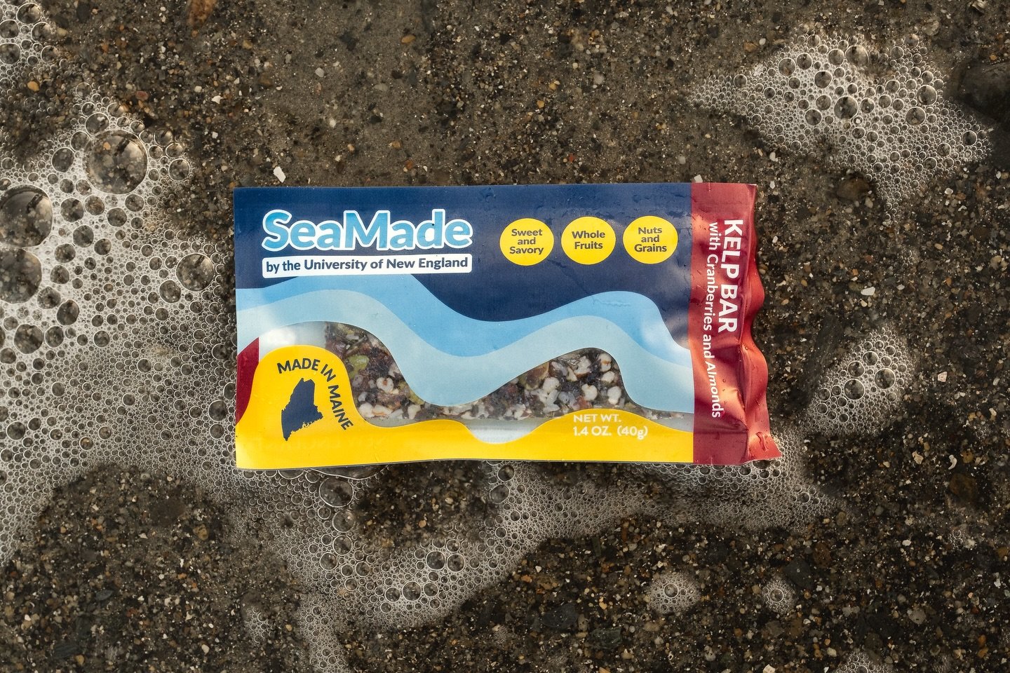 Had the cool opportunity to design some packaging for the student-led Seamade nutrition bar at the University of New England. I went for a sea-themed bar, an ode to coastal Maine. 🌊