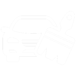 Icon of a car, a paintbrush, and a paint roller, suggesting auto paint or repair services.