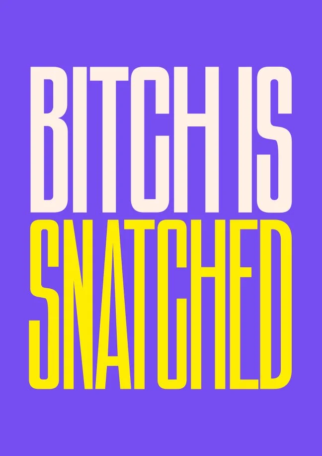 Bitch Is Snatched Home Decor Art Drag Quote LGBTQ+