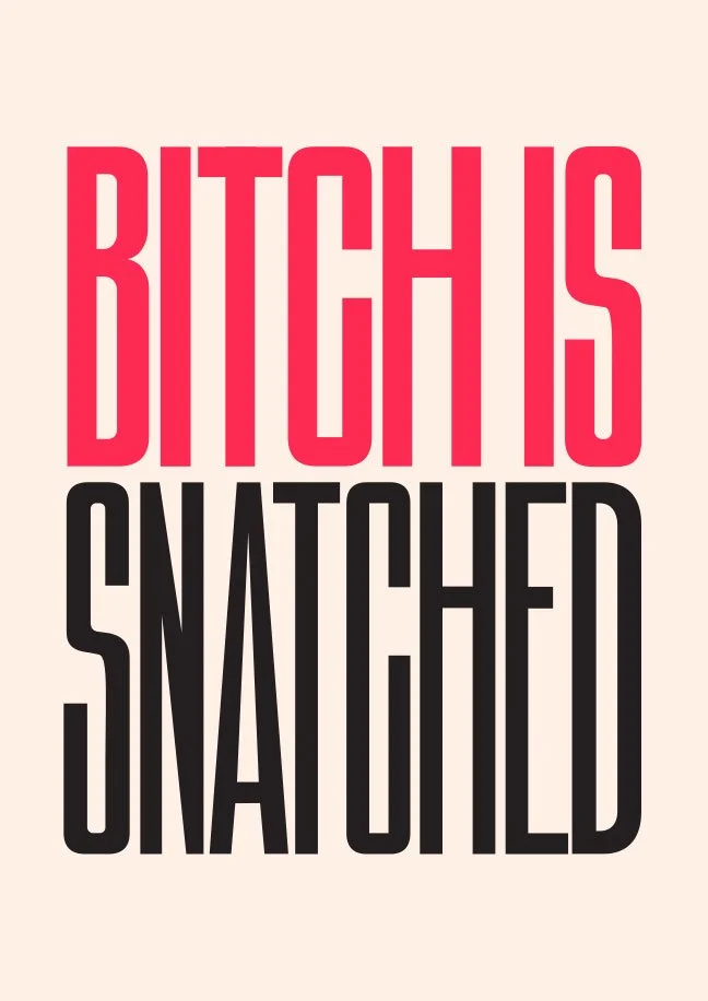 Bitch Is Snatched Iconic Quote Poster Wall Art Drag Slang