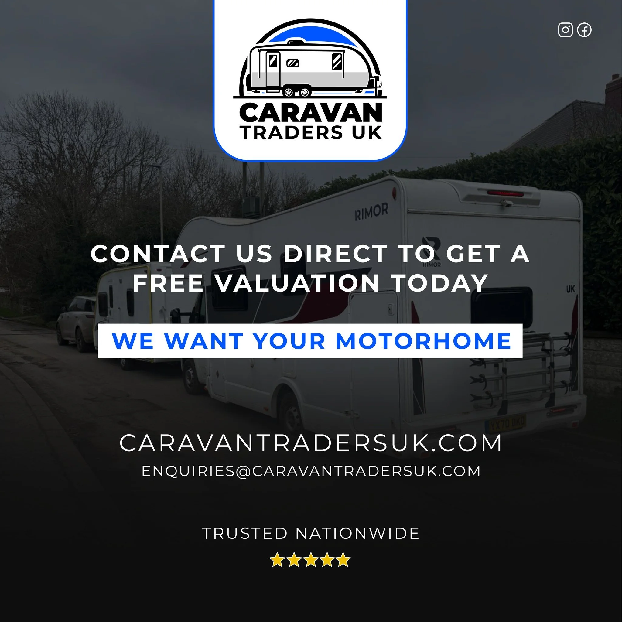 WE WANT YOUR MOTORHOME 🚐 

Looking to sell your motorhome?
 Whether it&rsquo;s lightly used, older, high mileage, or simply no longer needed - we&rsquo;re actively buying across the UK.

✅ Free, no-obligation valuation
✅ Fair and competitive offers
