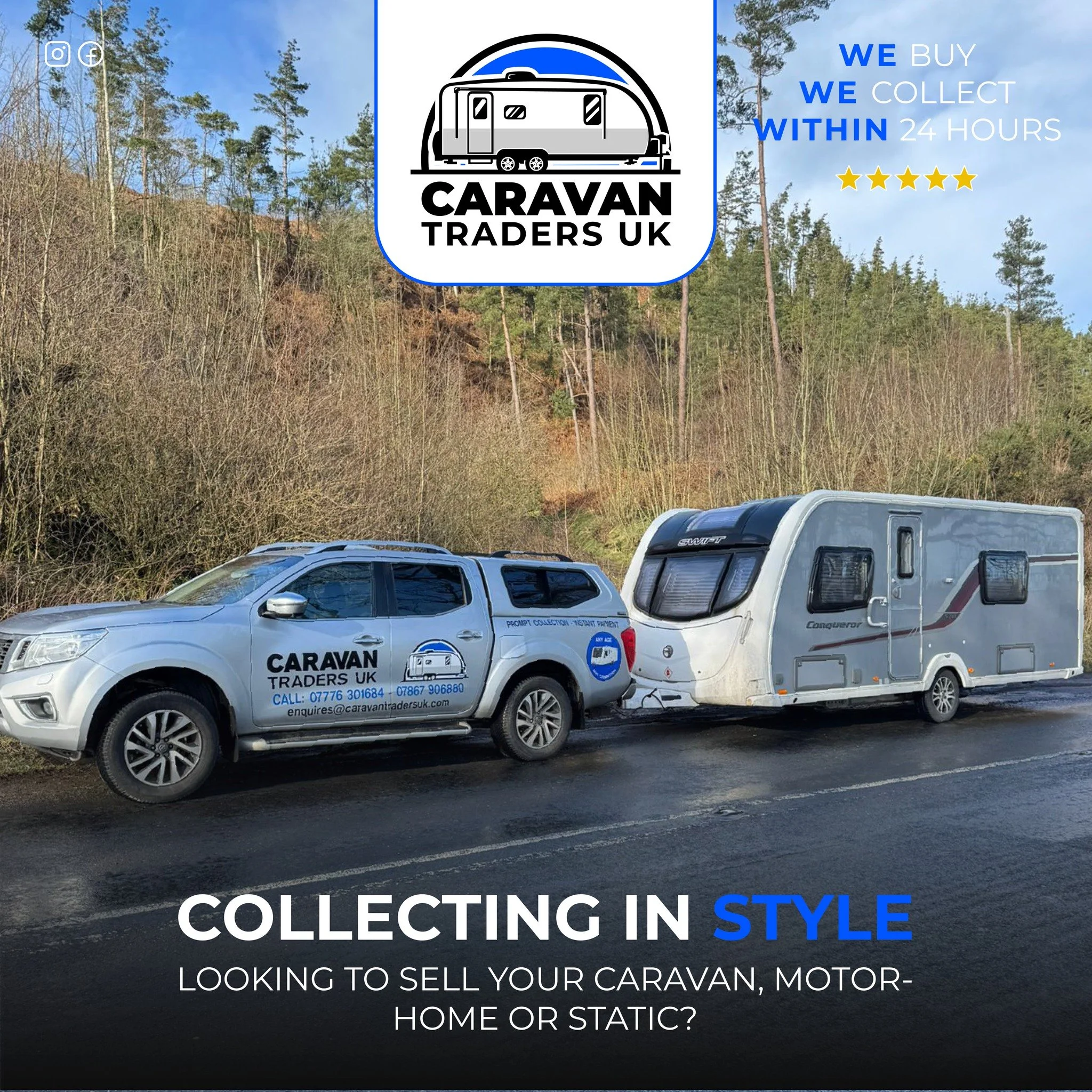 Collecting in style&hellip; 🤝

Another smooth pickup on the road - quick, professional and hassle-free from start to finish.

If you&rsquo;re thinking about selling your caravan, motorhome or static, we make the whole process simple. No listings, no