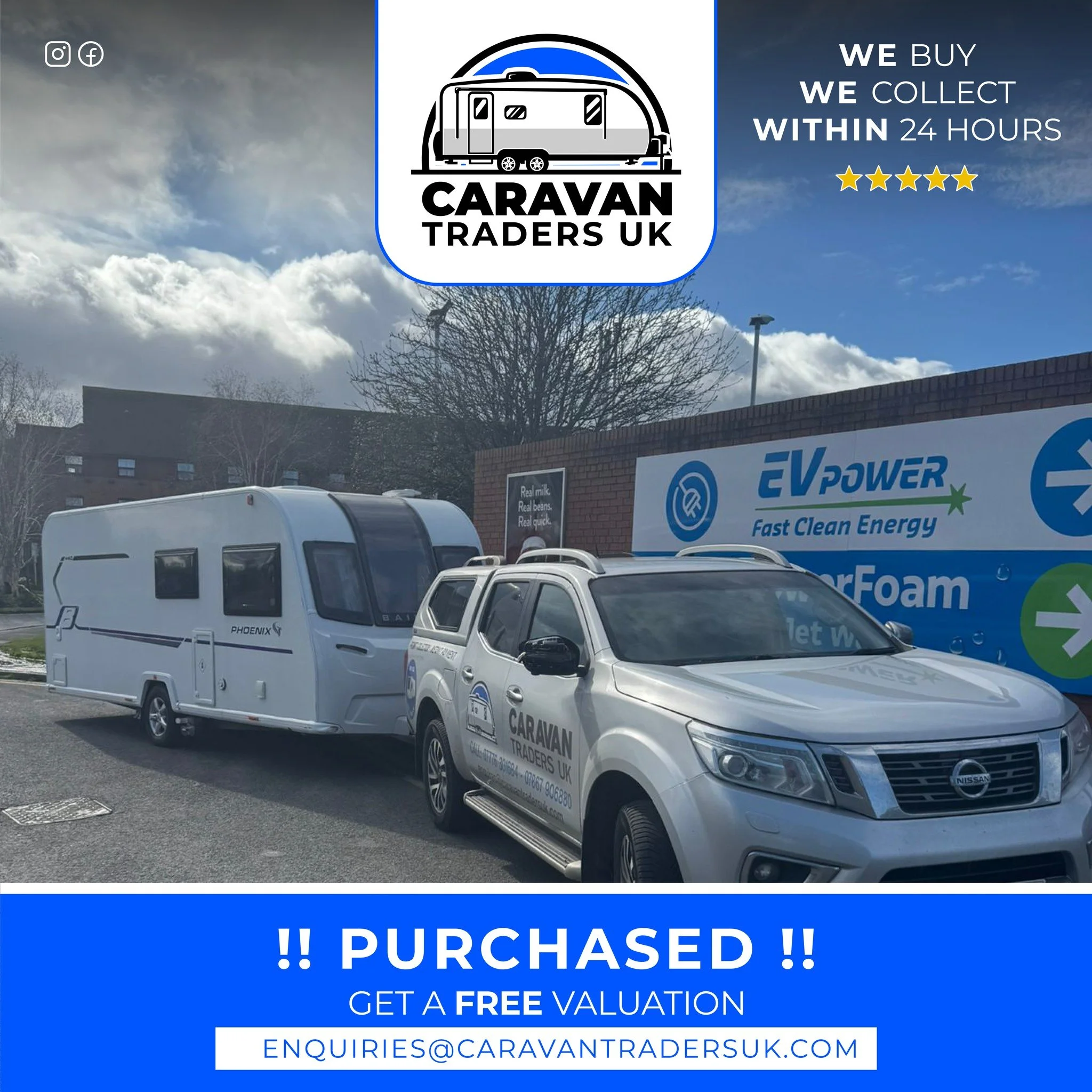Another unit secured ✅

We&rsquo;ve just purchased this caravan and had it collected quickly and hassle-free - exactly how it should be.

If you&rsquo;re thinking about selling your caravan, motorhome or static, we make the process simple from start 
