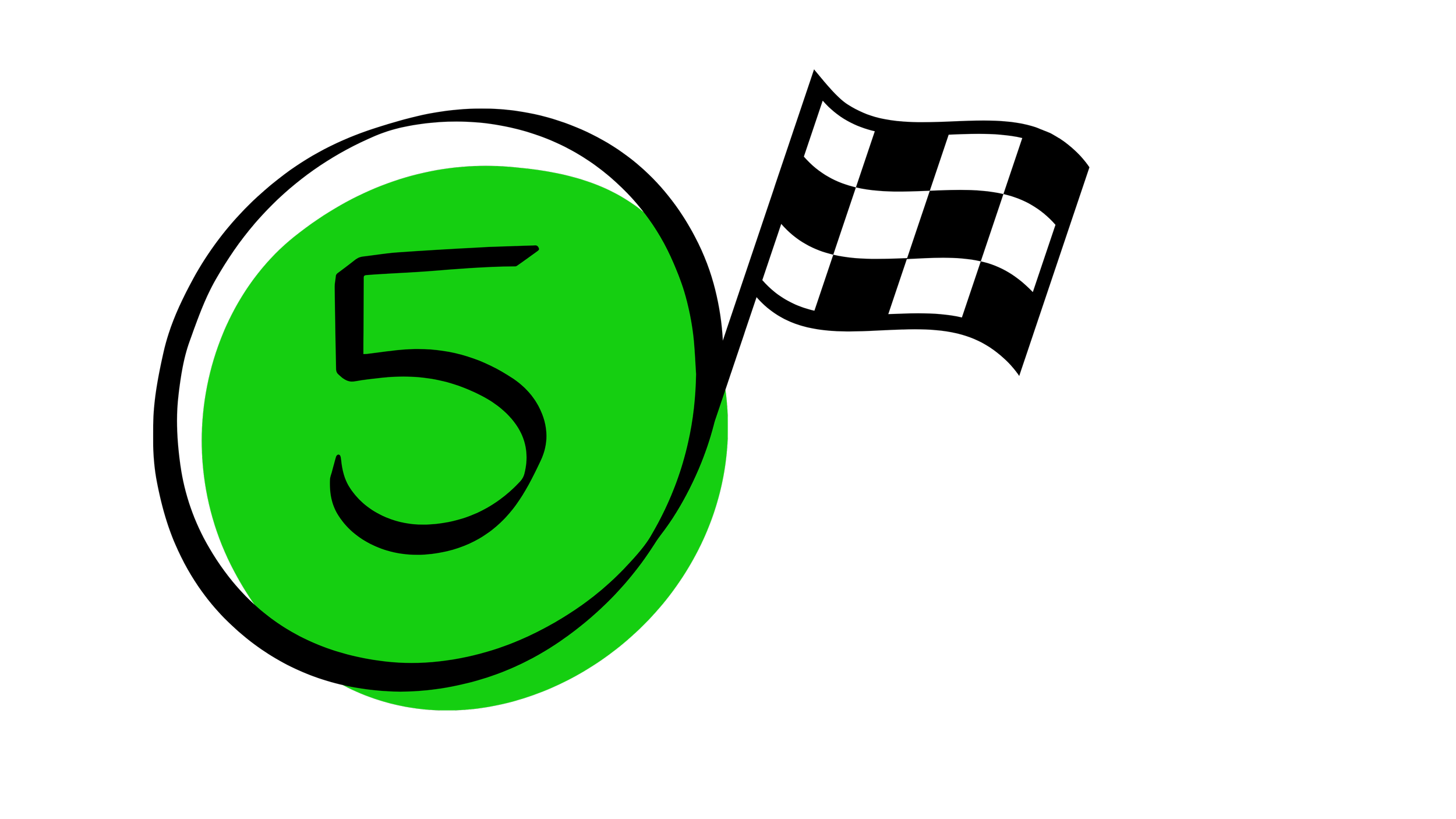 Imagen de un billete verde de lotería con el número 5 y un fondo negro.