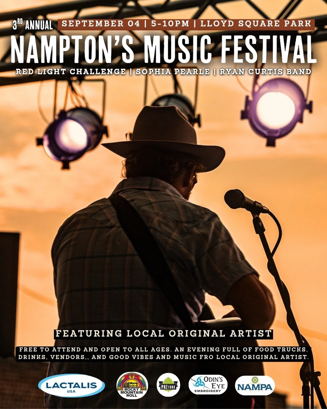 RIGHT AROUND THE CORNER 🎉
-
3rd Annual Namptons Music Festival 

🎟️ No tickets. No cover. Just come hang out! 👀

📅 Friday, September 4, 2026
⏰ 5:00 PM &ndash; 10:00 PM
📍 Lloyd Square Park, Downtown Nampa
💲 FREE &amp; OPEN TO THE PUBLIC!
👨&zwj;
