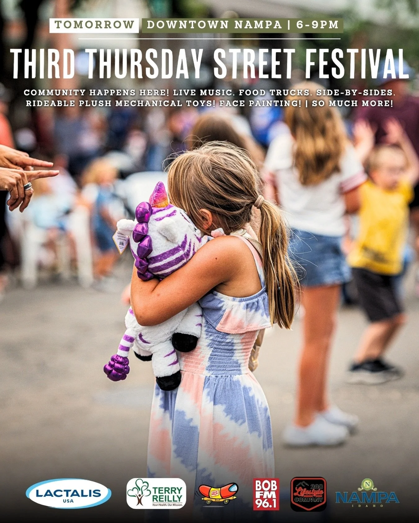 🎉 TOMORROW EVENING! 🎉

August Third Thursday: Happy Happens Here!

📅 Thursday, August 20
⏰ 6&ndash;9 PM
📍 Downtown Nampa
💲 FREE!

Come hang out downtown for a night of music, food, drinks, vendors &amp; family fun! ❤️

🌭 Oscar Mayer Wienermobil