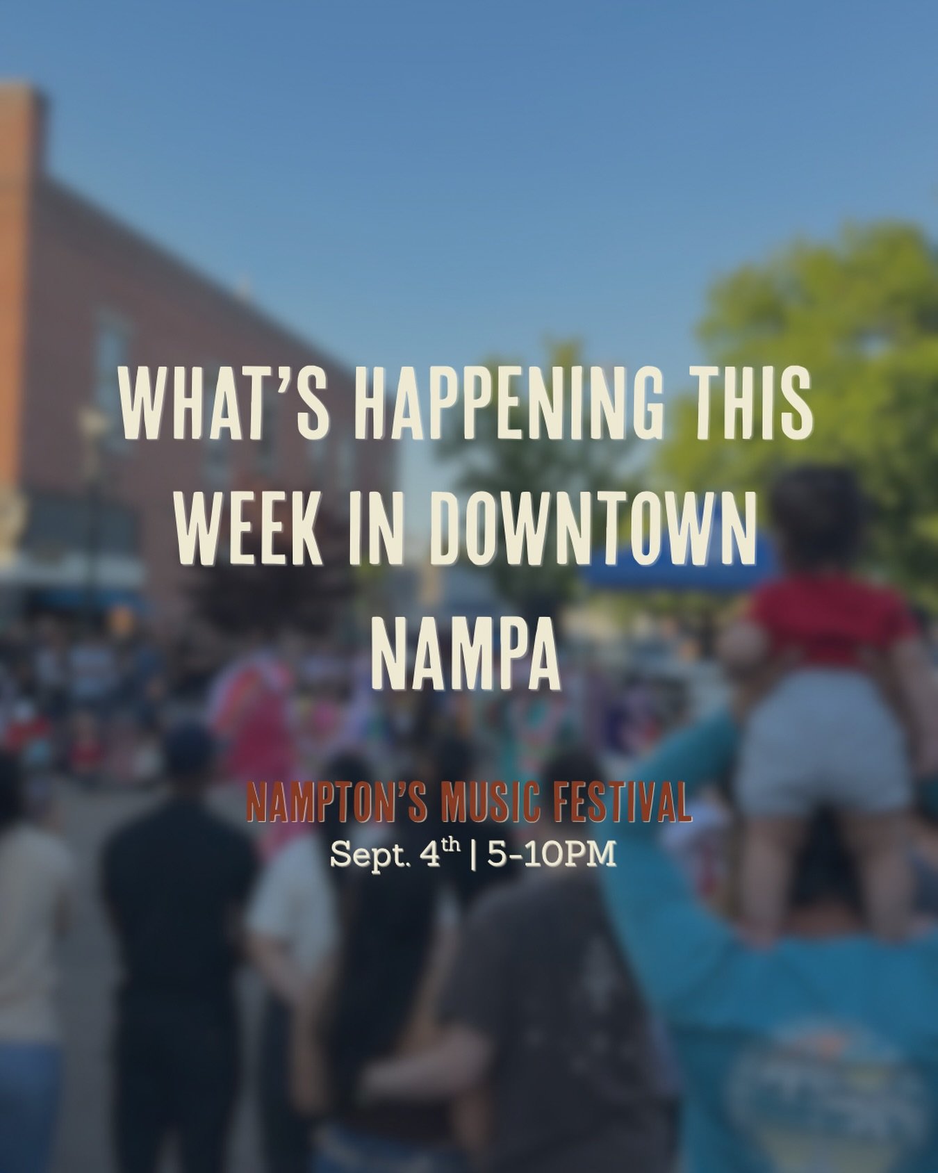 Welcome to September (almost)! 🍂

Downtown businesses feel free to drop what you have going on this week, or tag a business, to see what they have to share. 

🎸 3rd Annual Nampton&rsquo;s Music Festival: September 4th starting at 5PM. See you Downt