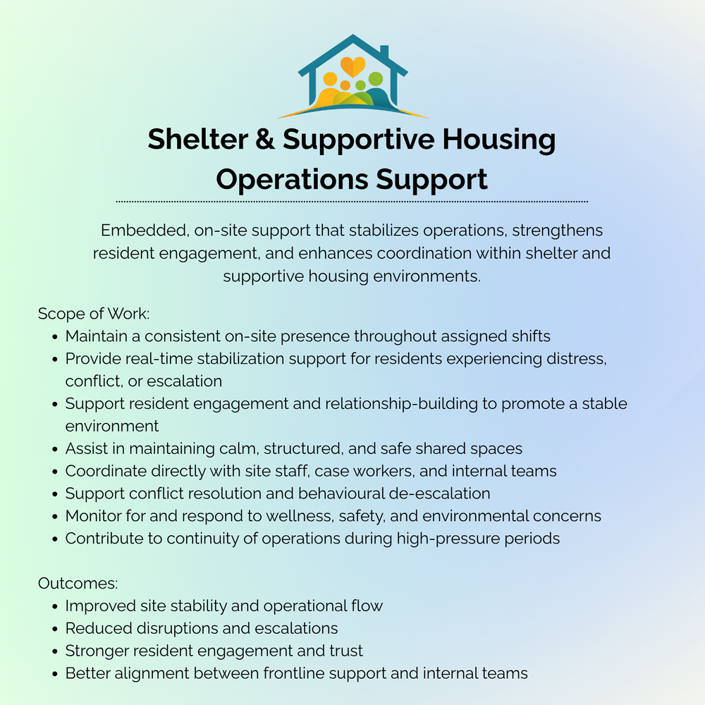 Shelter Operations Support